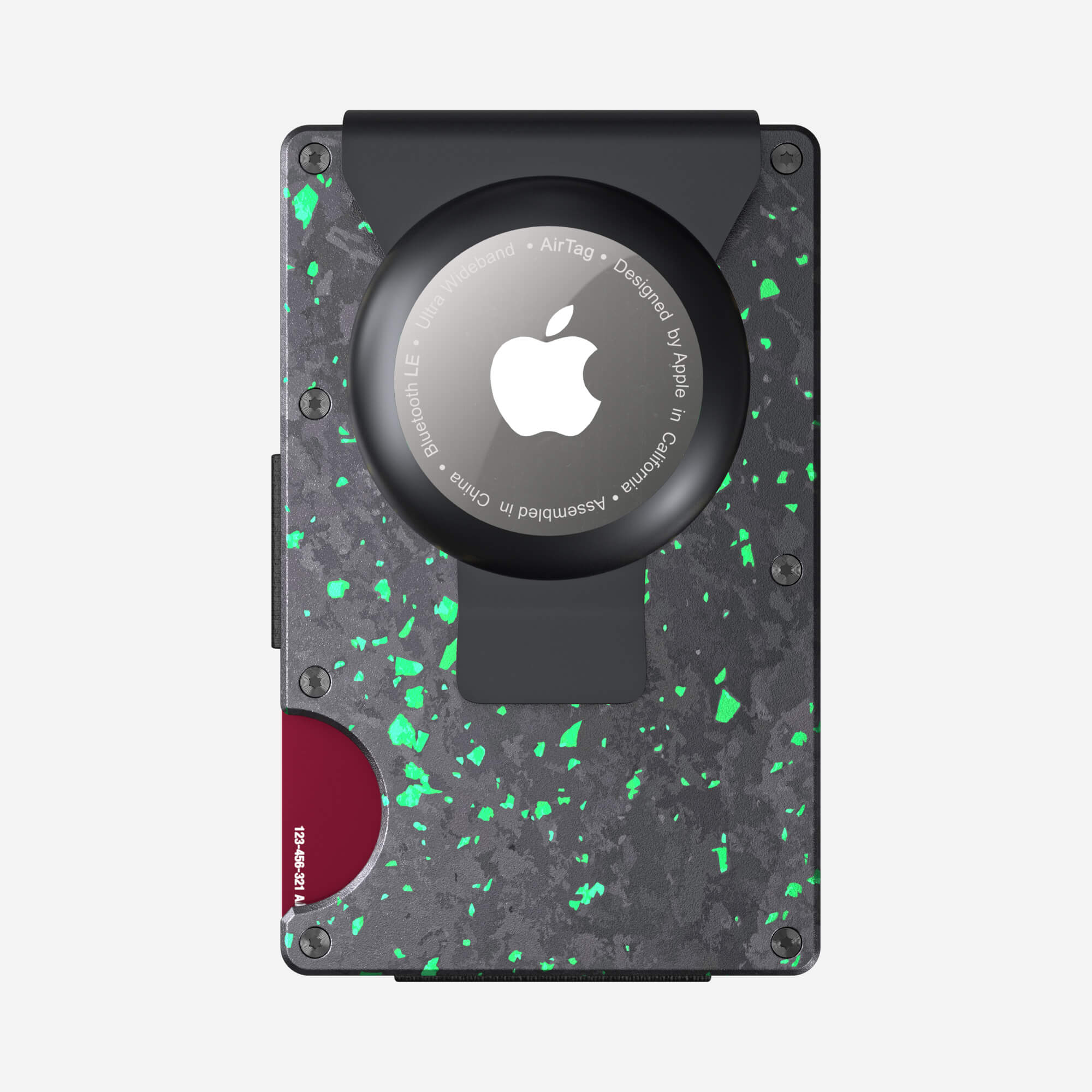 AirTag Money Clip Wallet (Nero/Verde) Everyday Bundle