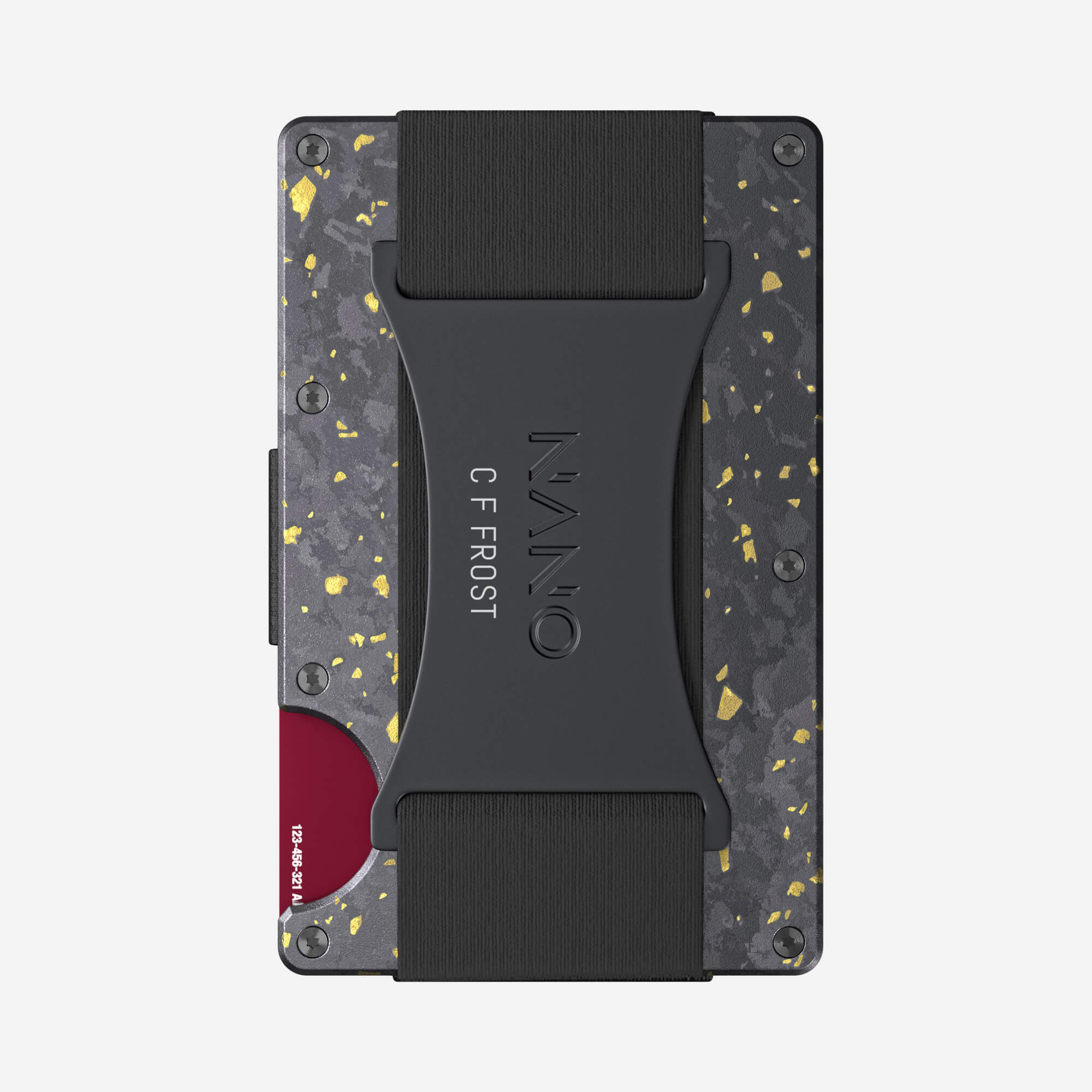 Personalised Cash Strap Wallet (Nero/Oro) Everyday Bundle