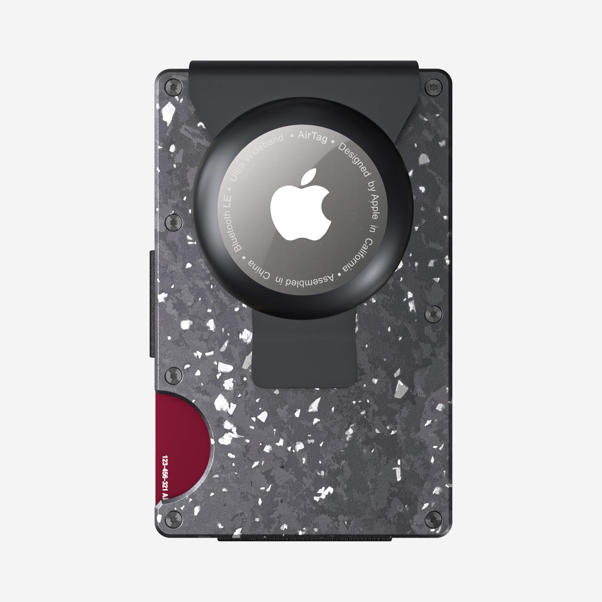 AirTag Money Clip Wallet (Nero/Argento) Everyday Bundle