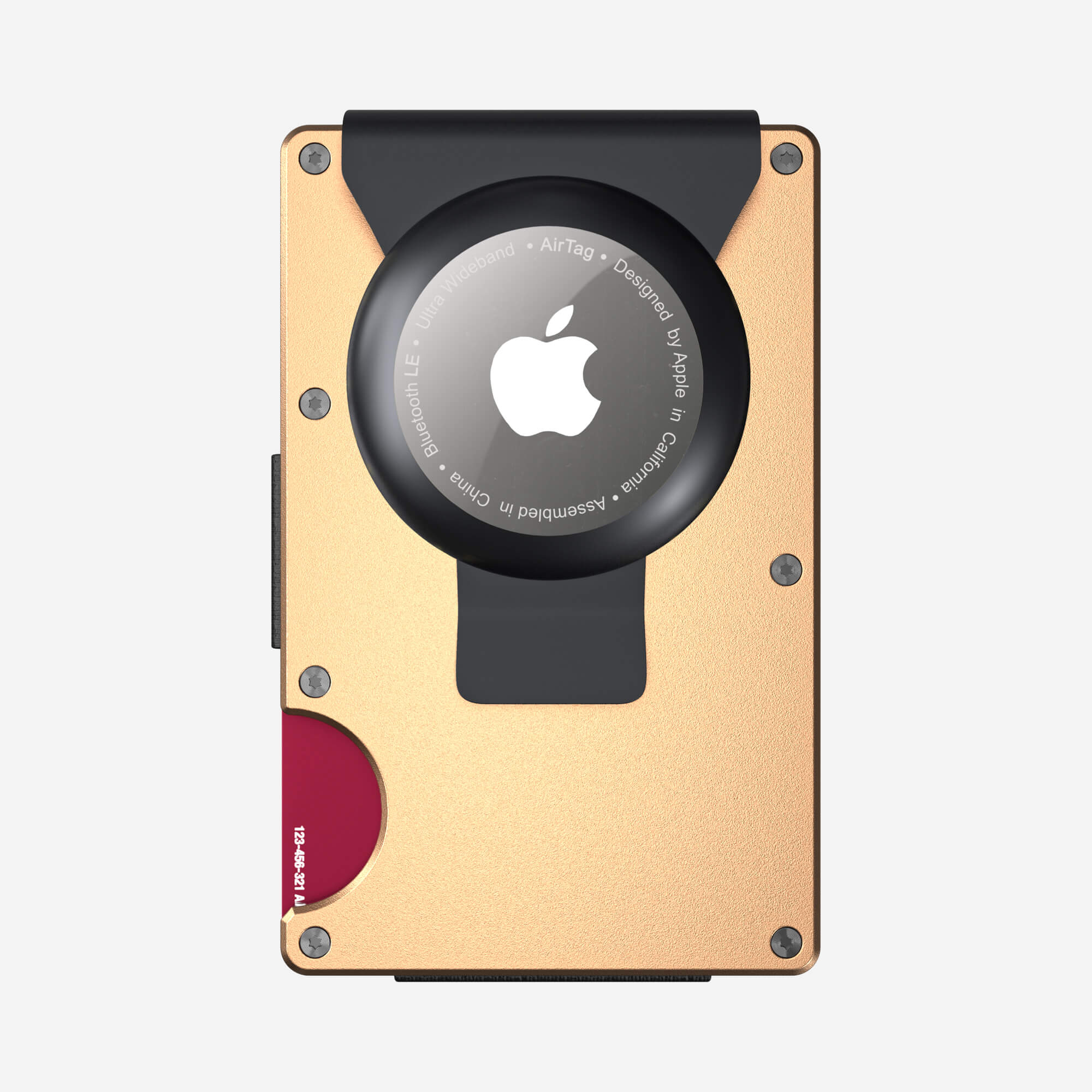 Personalised AirTag Money Clip Wallet (Spectre Gold) Essential Bundle