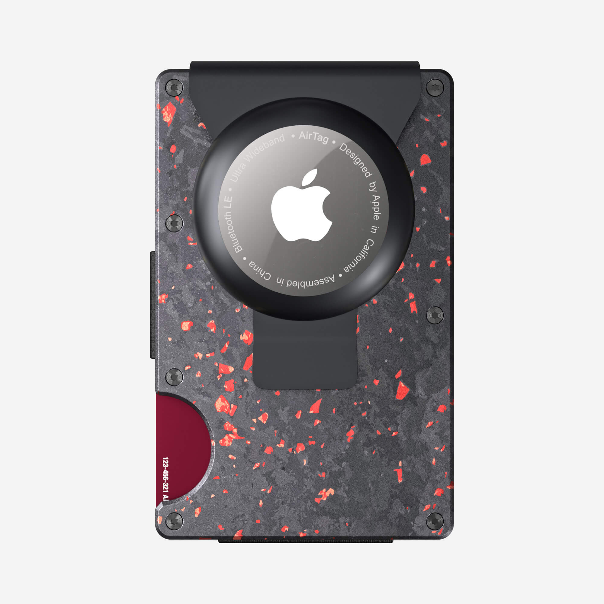 AirTag Money Clip Wallet (Nero/Rosso) Everyday Bundle