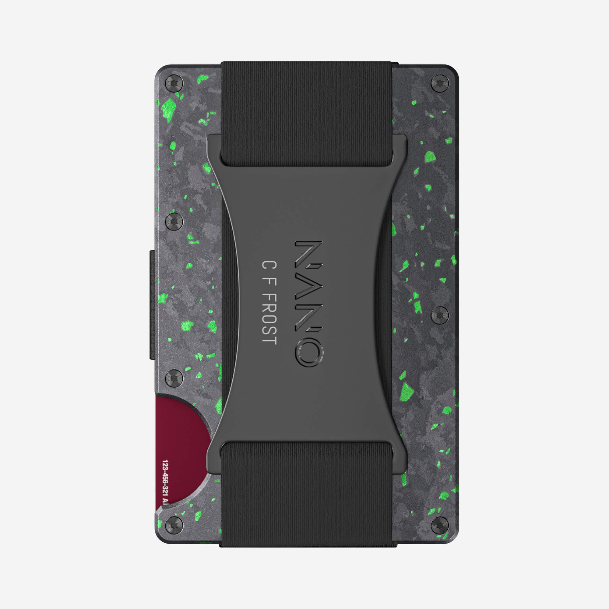 Personalised Cash Strap Wallet (Nero/Verde) Everyday Bundle