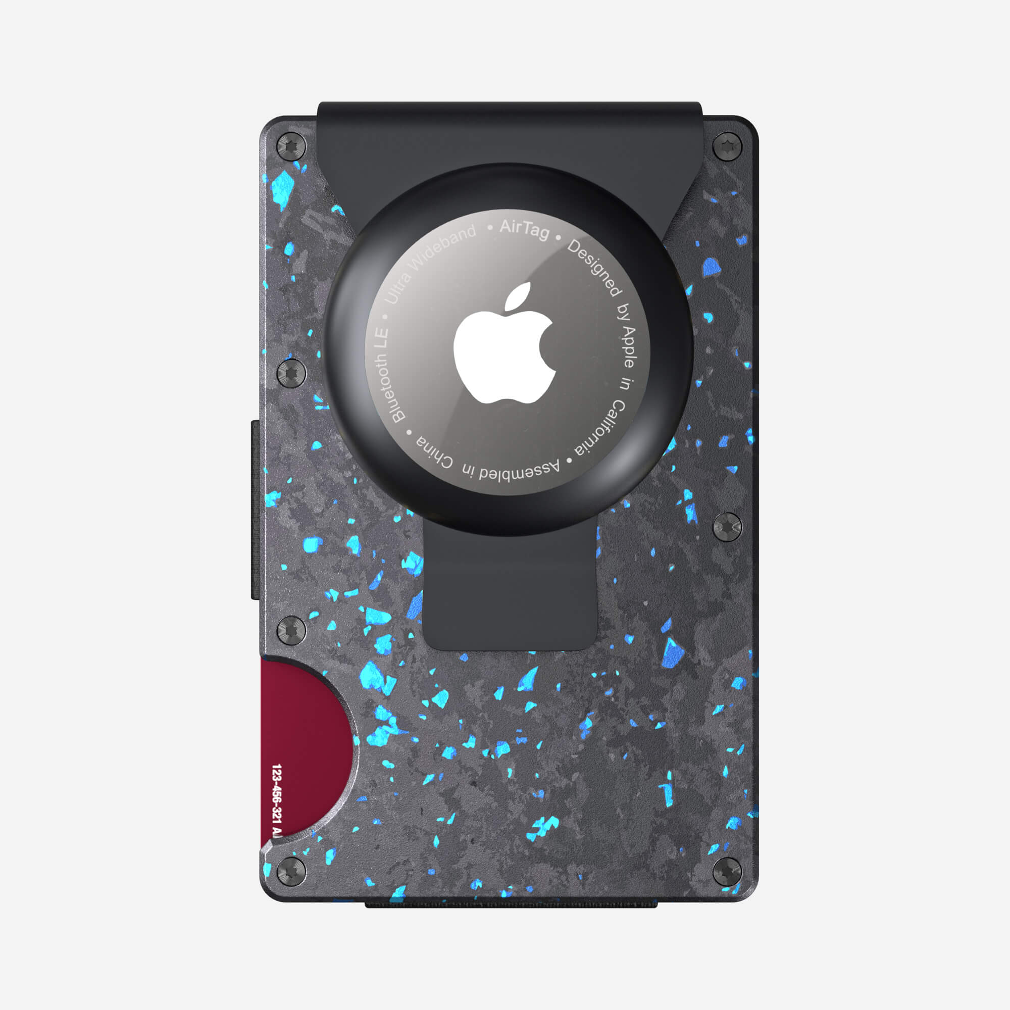 AirTag Money Clip Wallet (Nero/Azzuro) Everyday Bundle