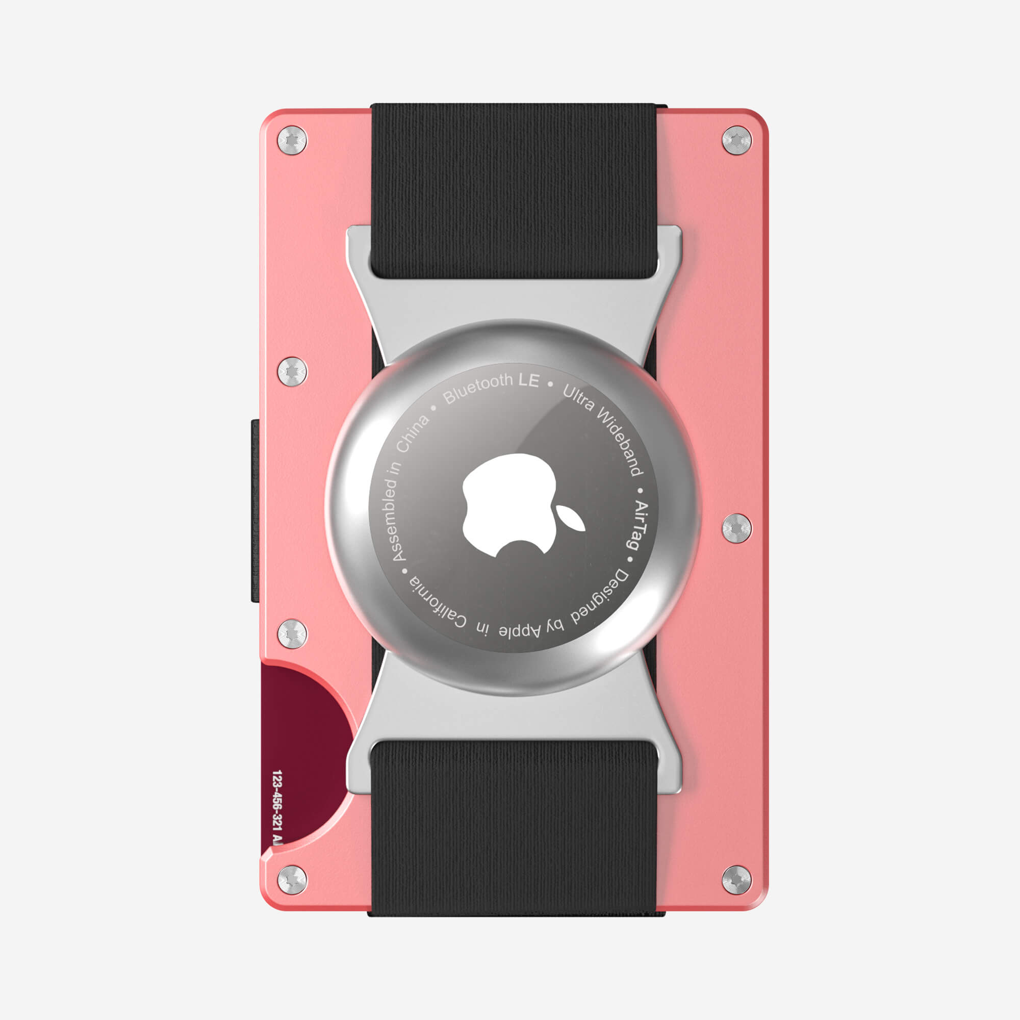 Personalised AirTag Cash Strap Wallet (Sunset Blush) Essential Bundle