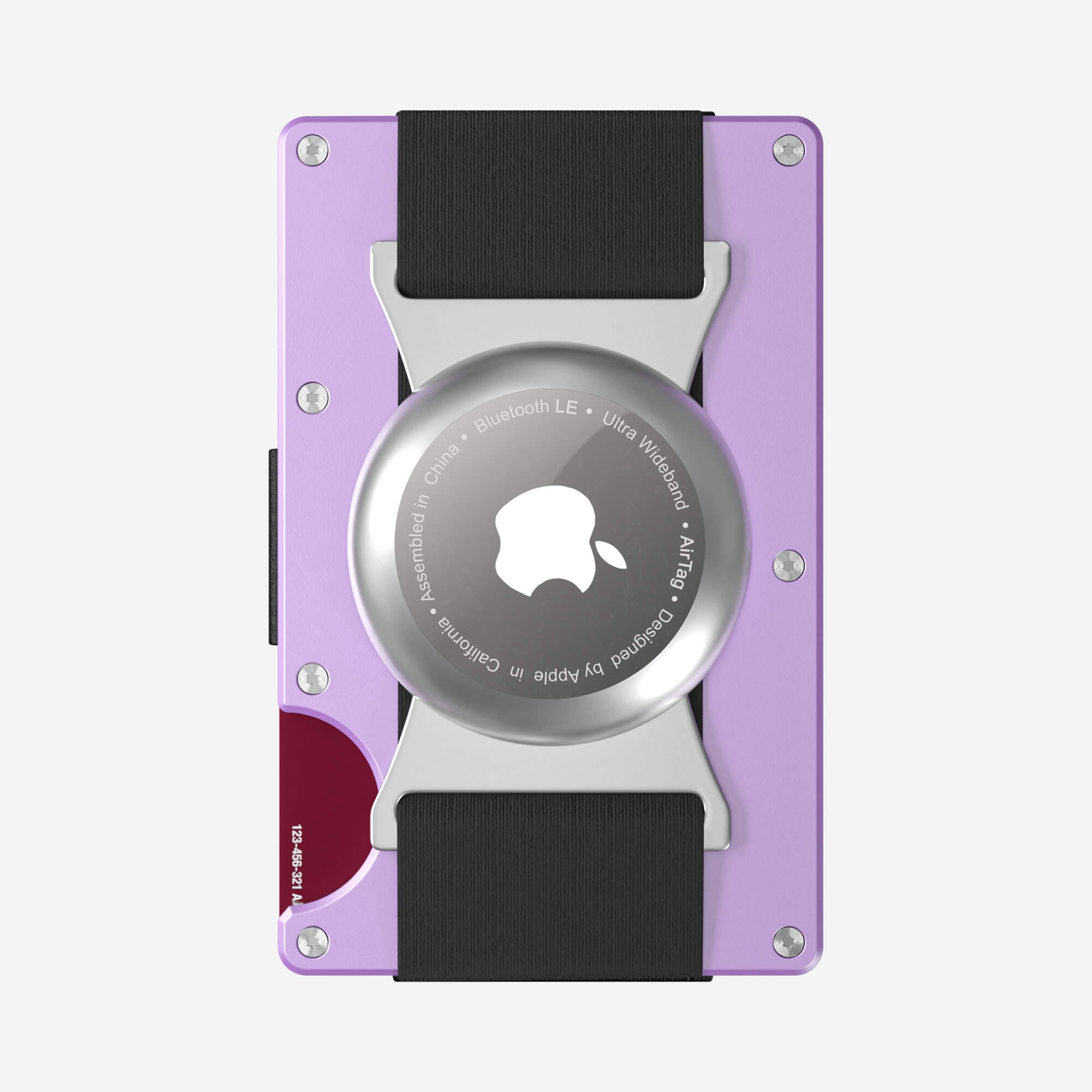 Personalised AirTag Cash Strap Wallet (Twilight Lilac) Essential Bundle