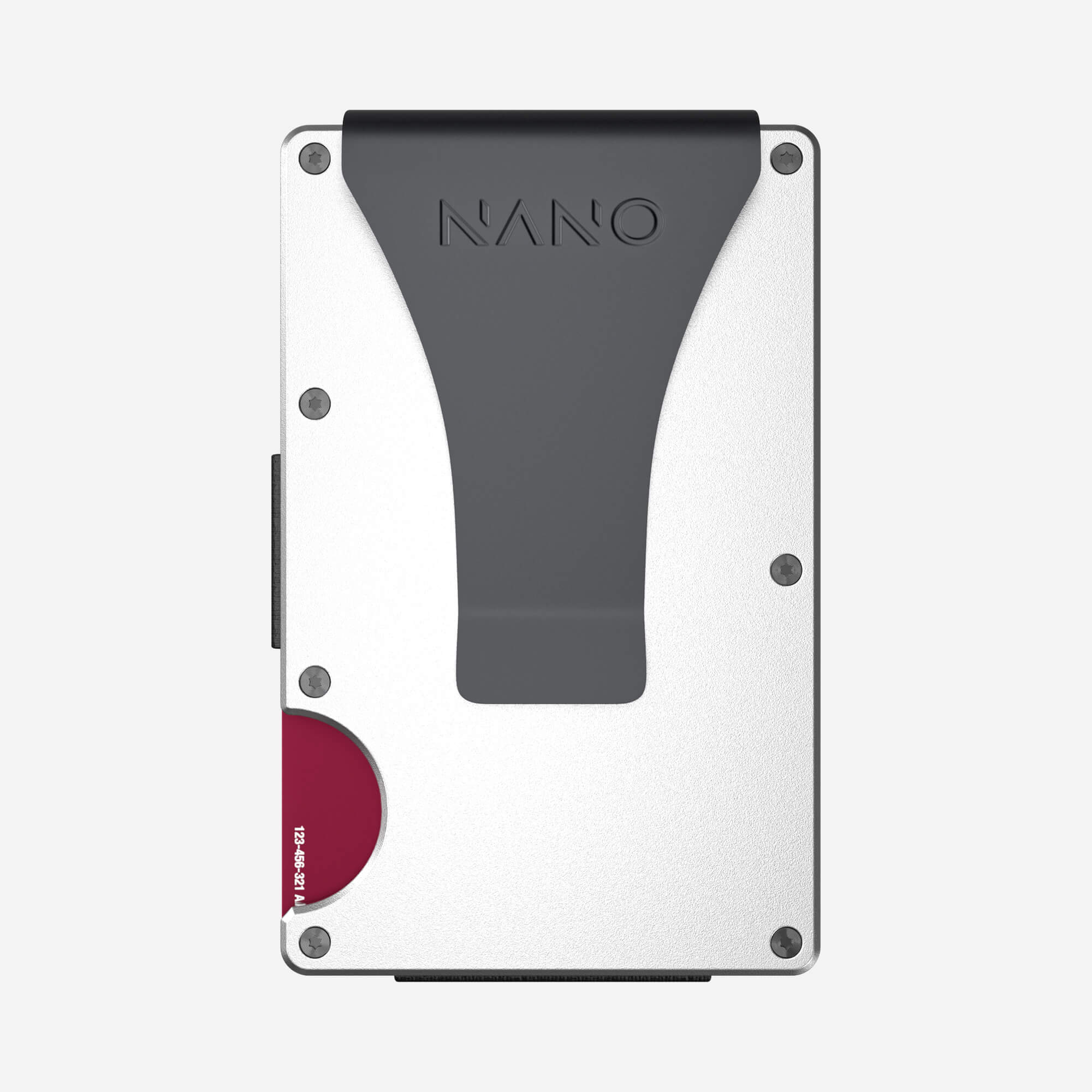 Personalised Money Clip Wallet (Ghost Silver) Essential Bundle