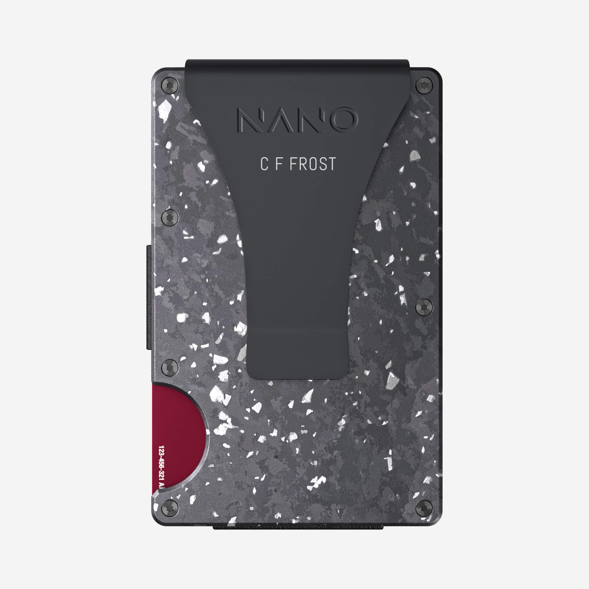 Personalised Money Clip Wallet (Nero/Argento) Essential Bundle