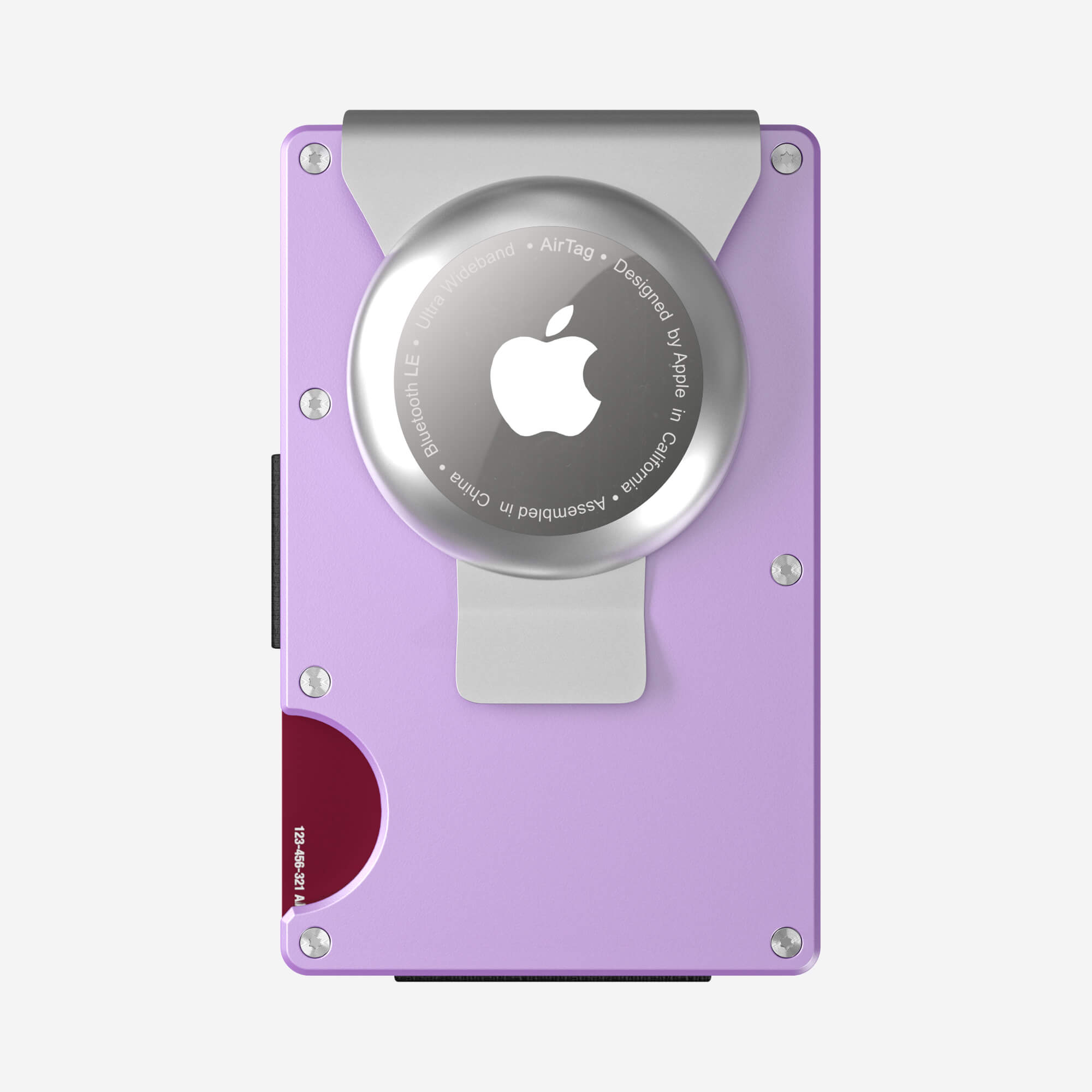 Personalised AirTag Money Clip Wallet (Twilight Lilac) Essential Bundle