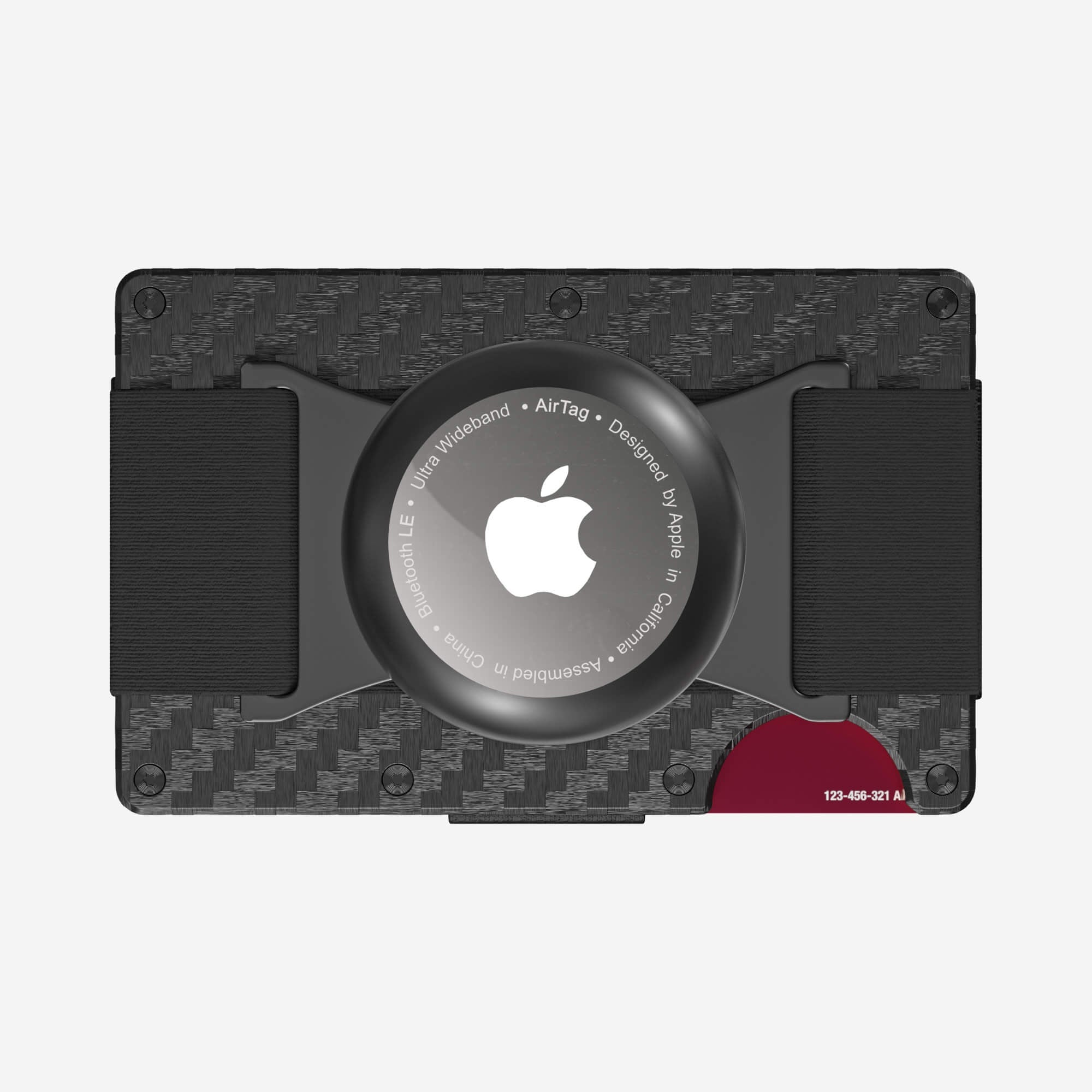 002 AirTag Cash Strap Wallet (Stealth Black/Ventura Orange)