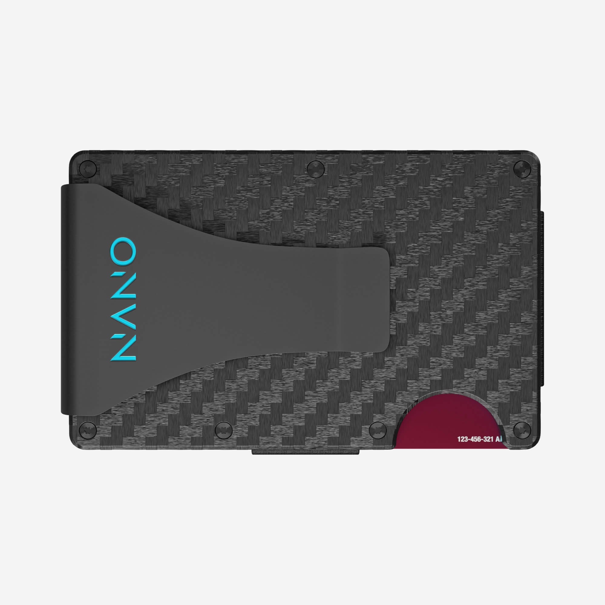 004 Money Clip Wallet (Stealth Black/Miami Blue)