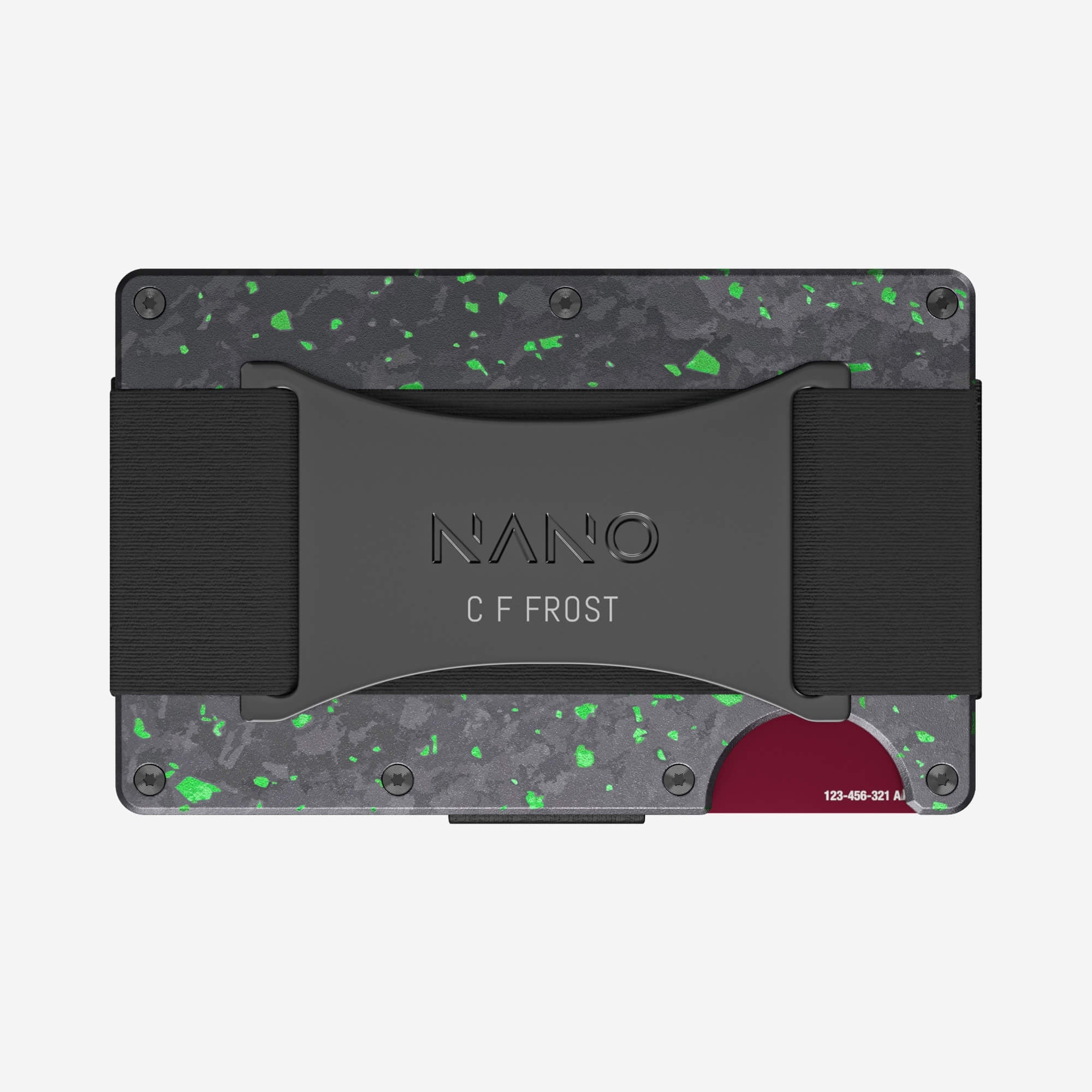 Personalised Cash Strap Wallet (Nero/Verde) Everyday Bundle
