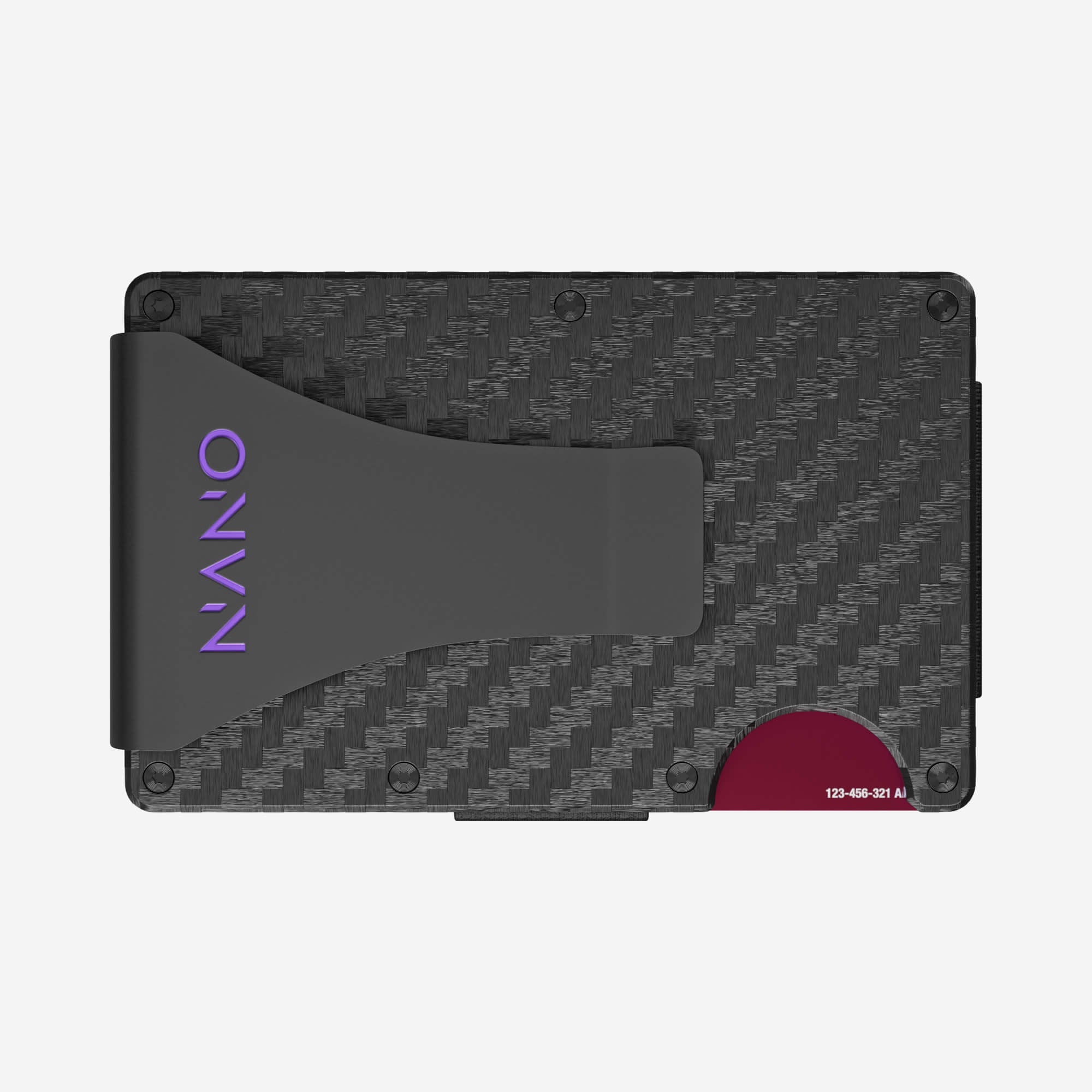 001 Money Clip Wallet (Stealth Black/Nebula Purple)