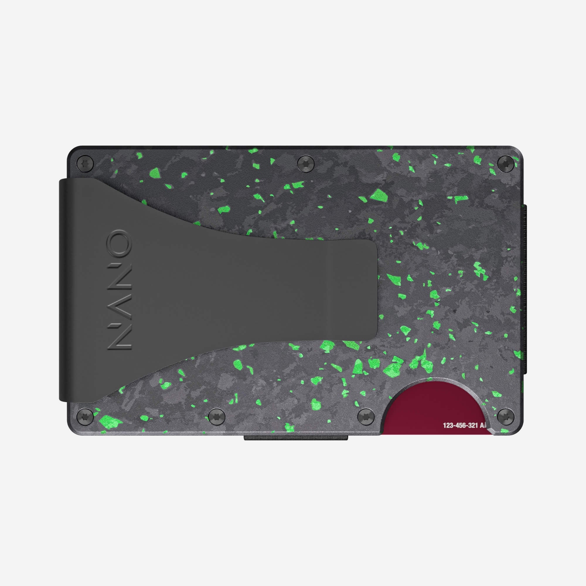 Money Clip Wallet (Nero/Verde)