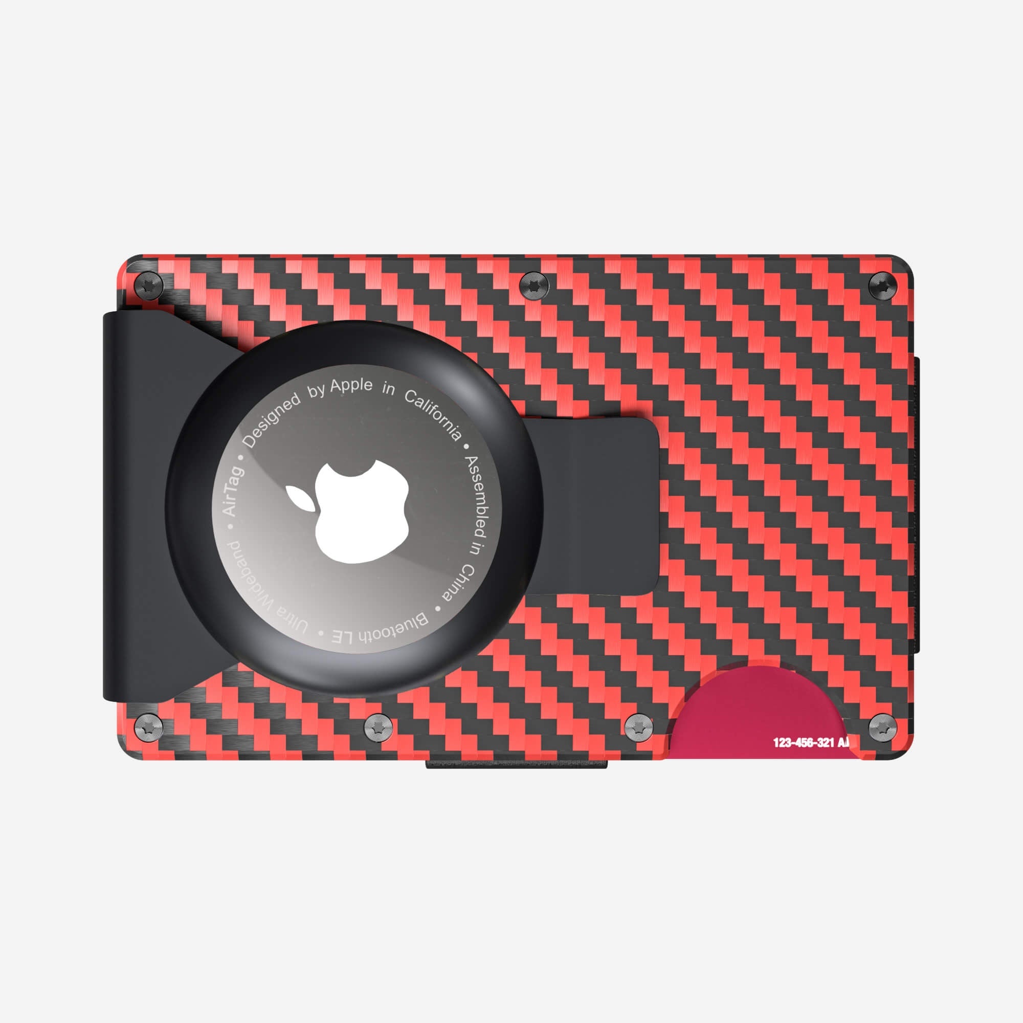 AirTag Money Clip Wallet (Diablo Red/Stealth Black) Everyday Bundle