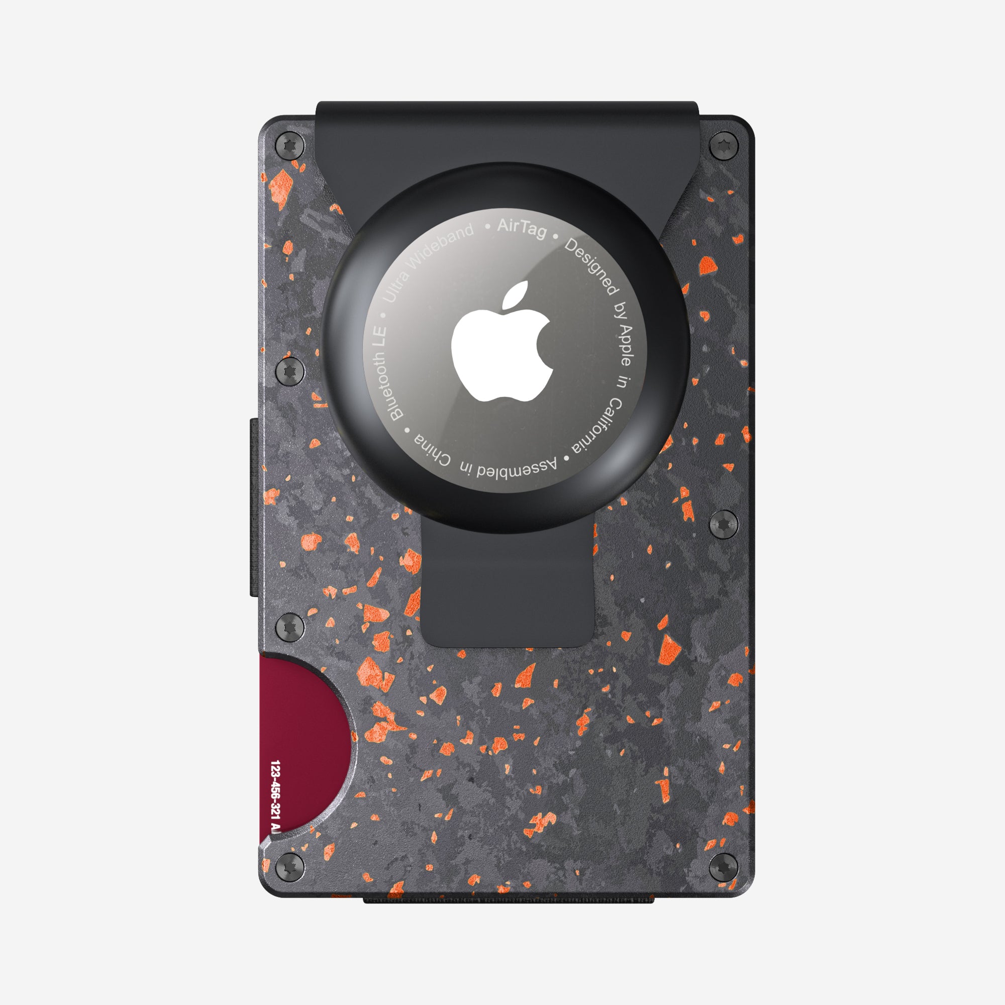 AirTag Money Clip Wallet (Nero/Arancione) Everyday Bundle