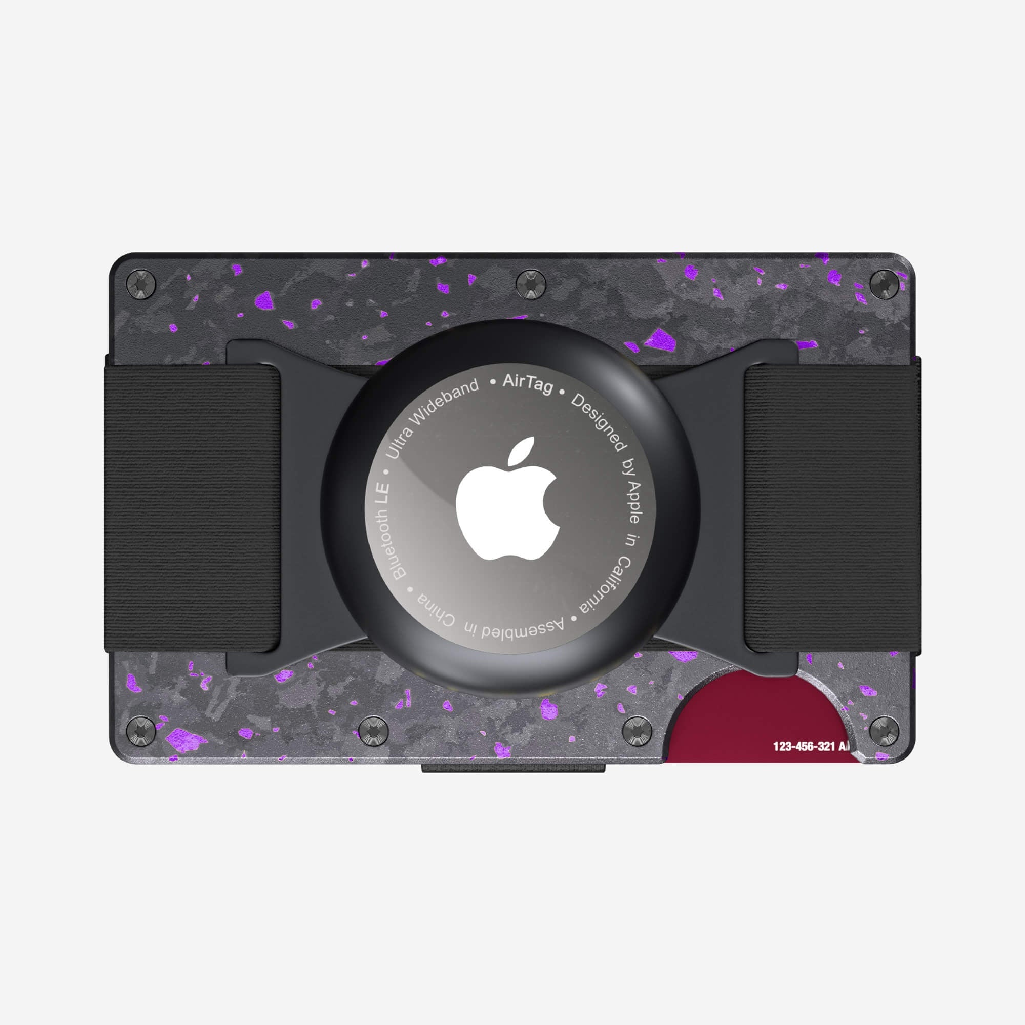 AirTag Cash Strap Wallet (Nero/Viola) Ultimate Bundle