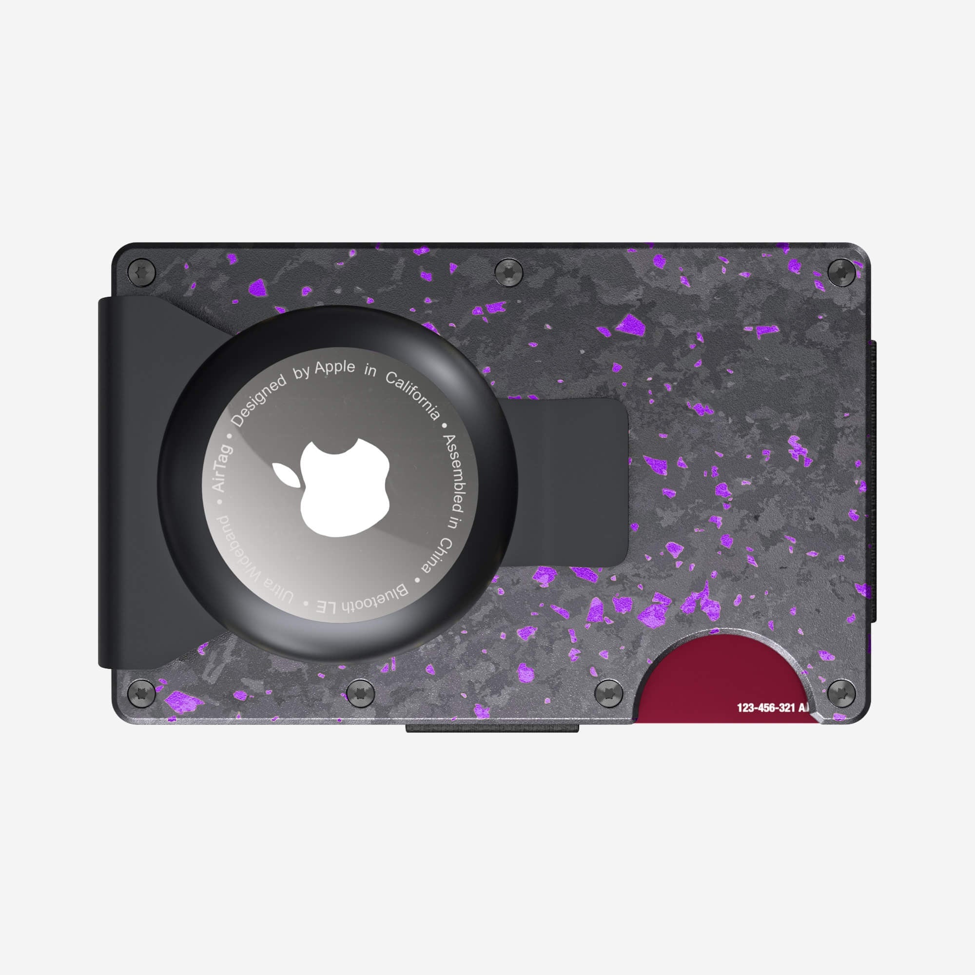 AirTag Money Clip Wallet (Nero/Viola) Essential Bundle