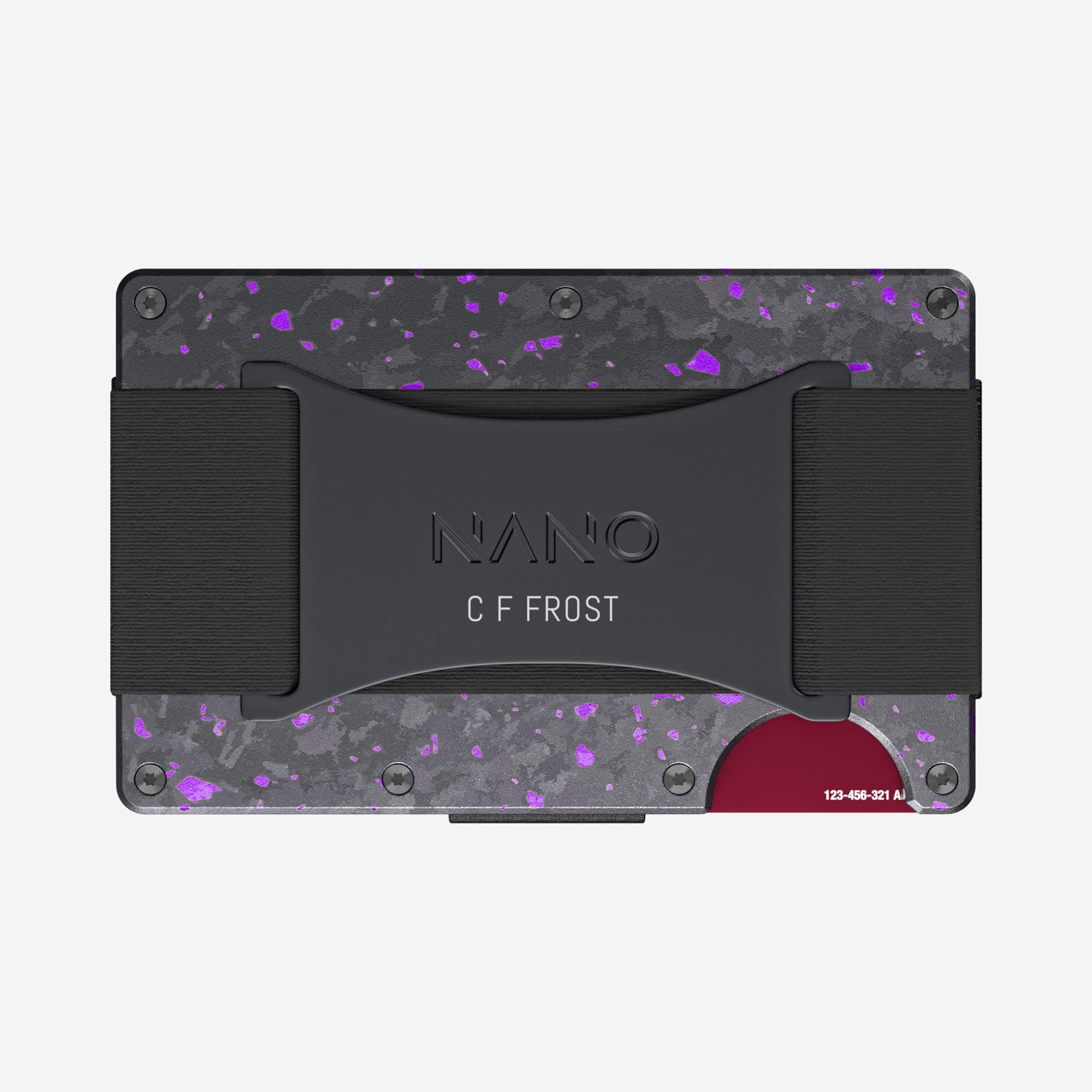 Personalised Cash Strap Wallet (Nero/Viola) Everyday Bundle