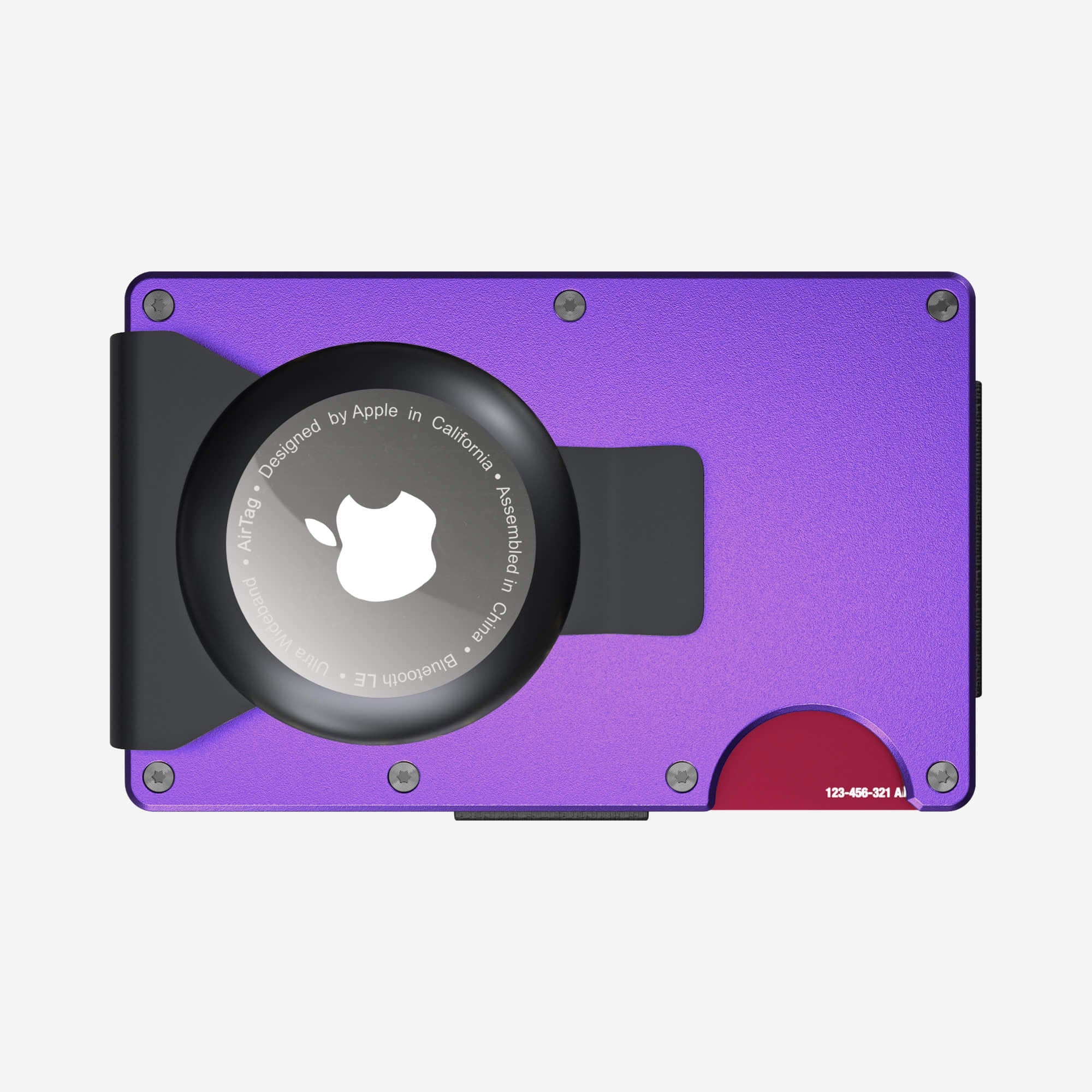 Personalised AirTag Money Clip Wallet (Nebula Purple) Essential Bundle