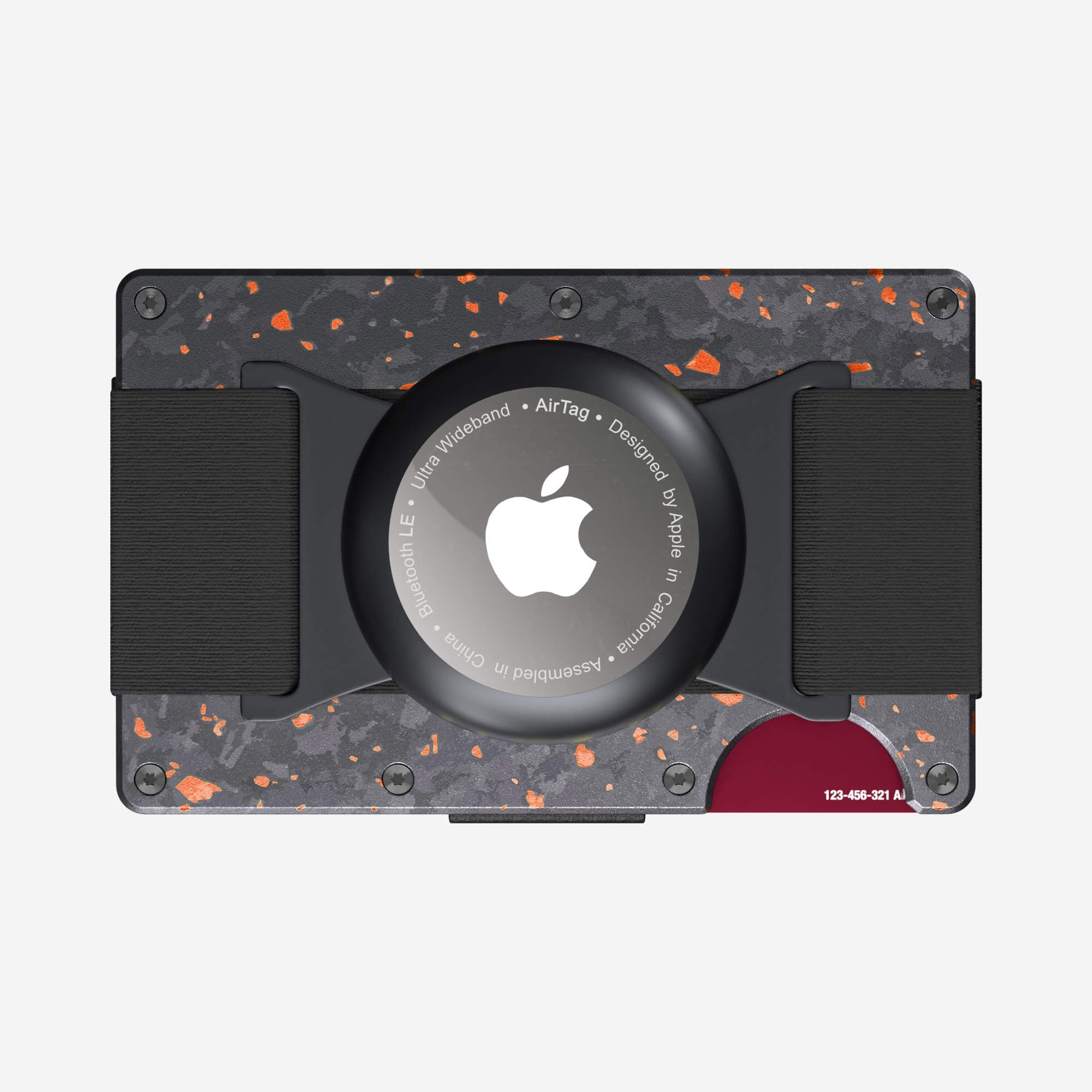 AirTag Cash Strap Wallet (Nero/Arancione) Everyday Bundle