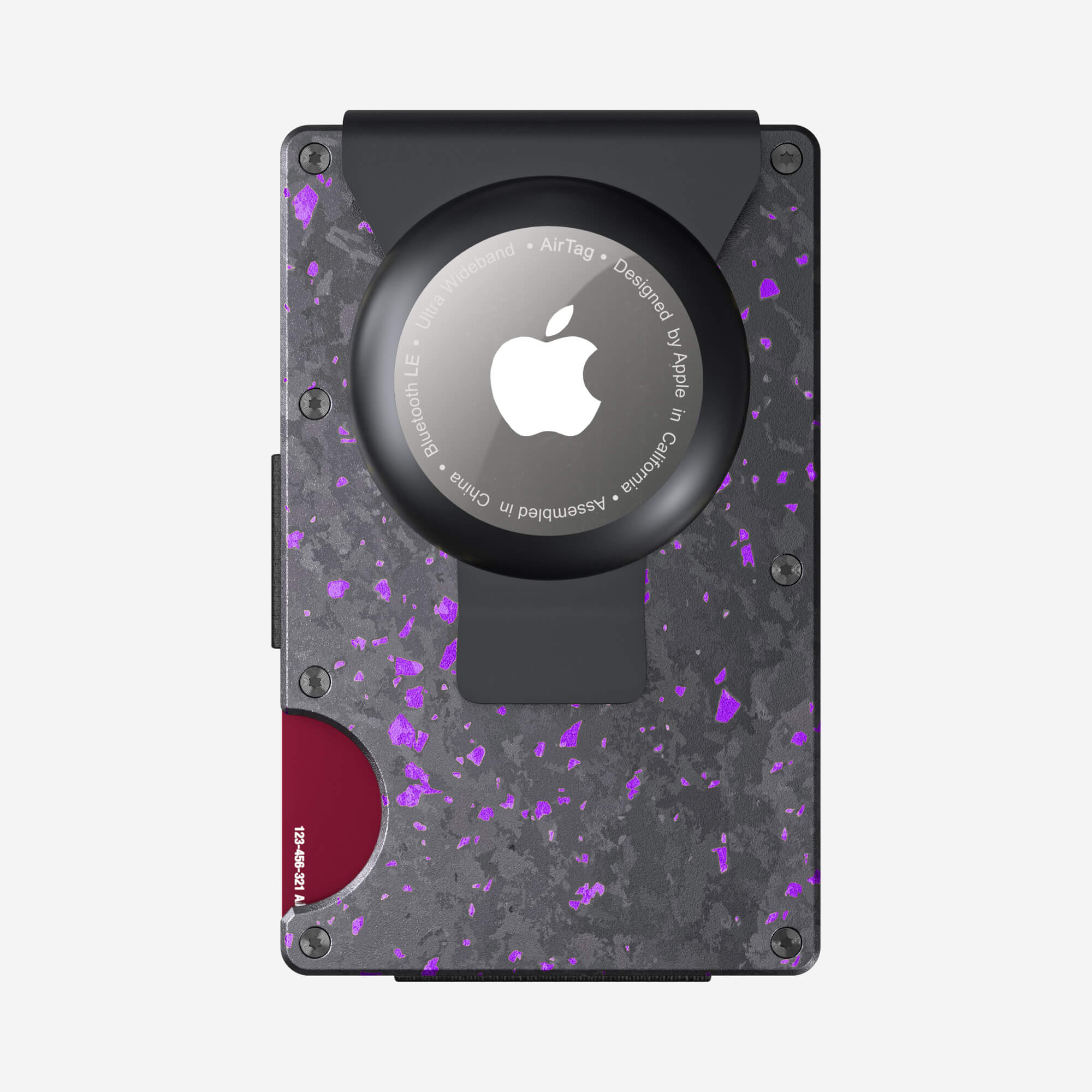 AirTag Money Clip Wallet (Nero/Viola) Essential Bundle