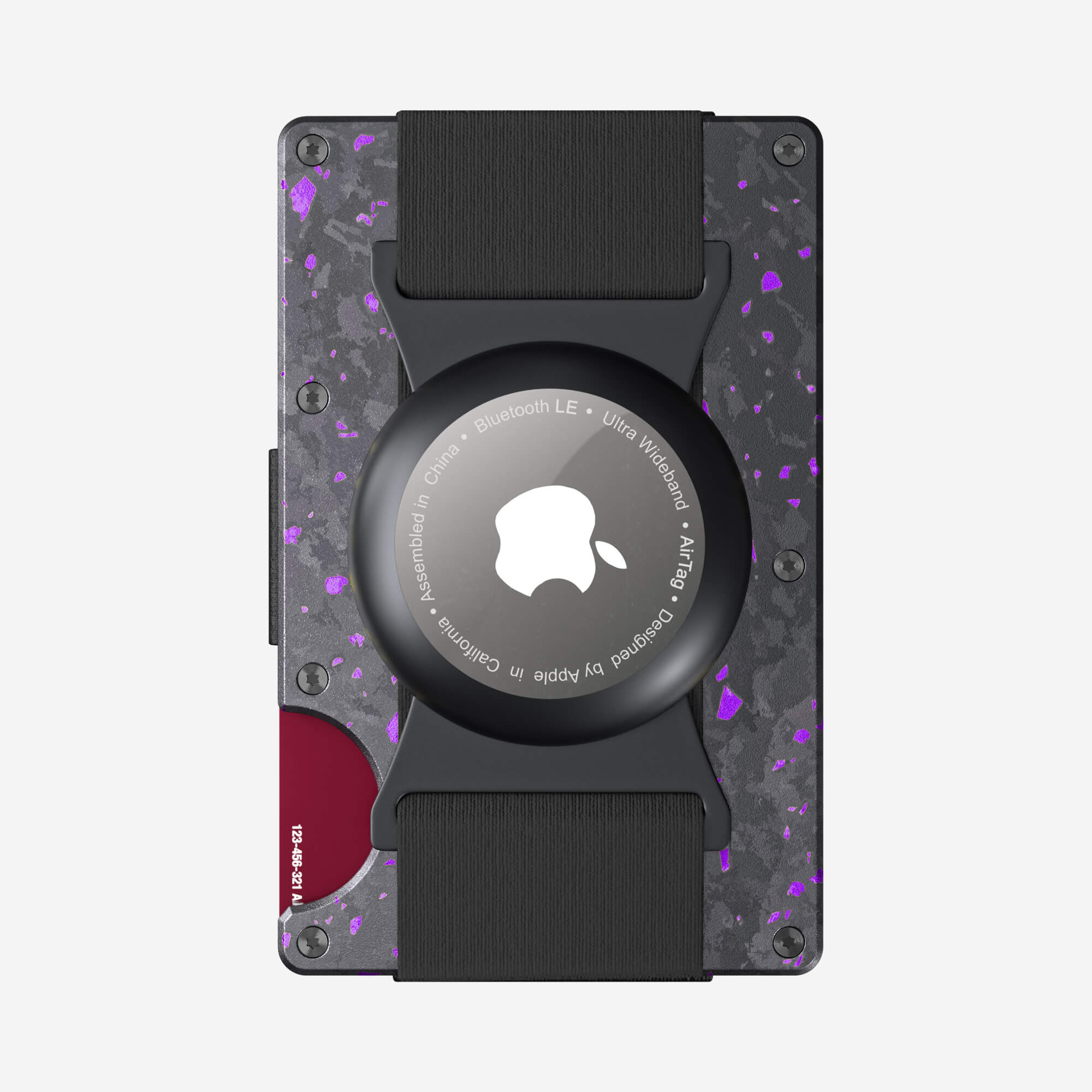 AirTag Cash Strap Wallet (Nero/Viola) Ultimate Bundle