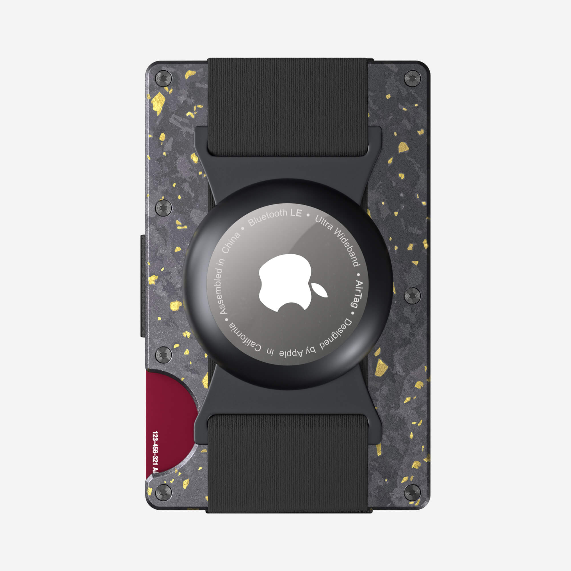 AirTag Cash Strap Wallet (Nero/Oro) Everyday Bundle