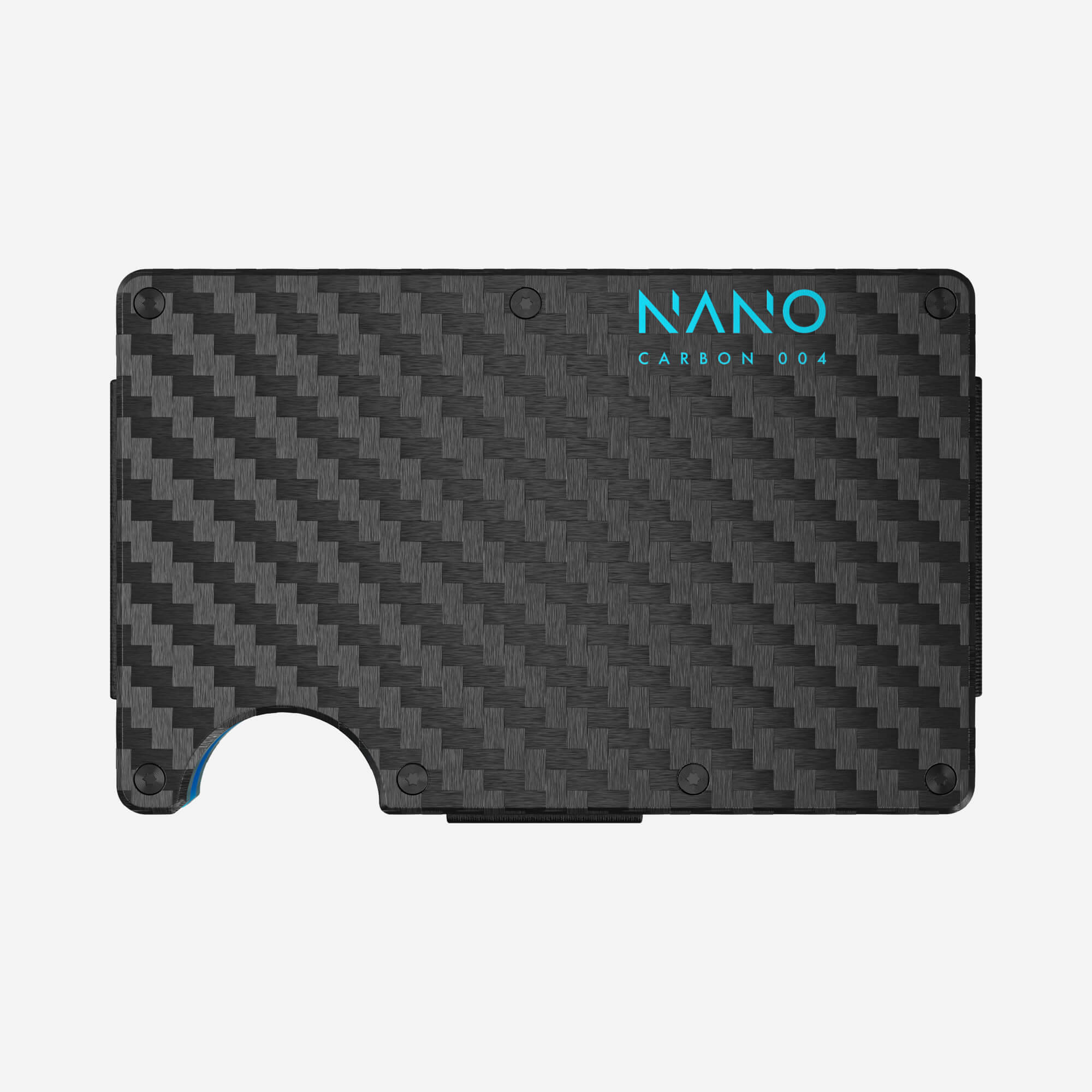 004 Personalised Money Clip Wallet (Stealth Black/Miami Blue)