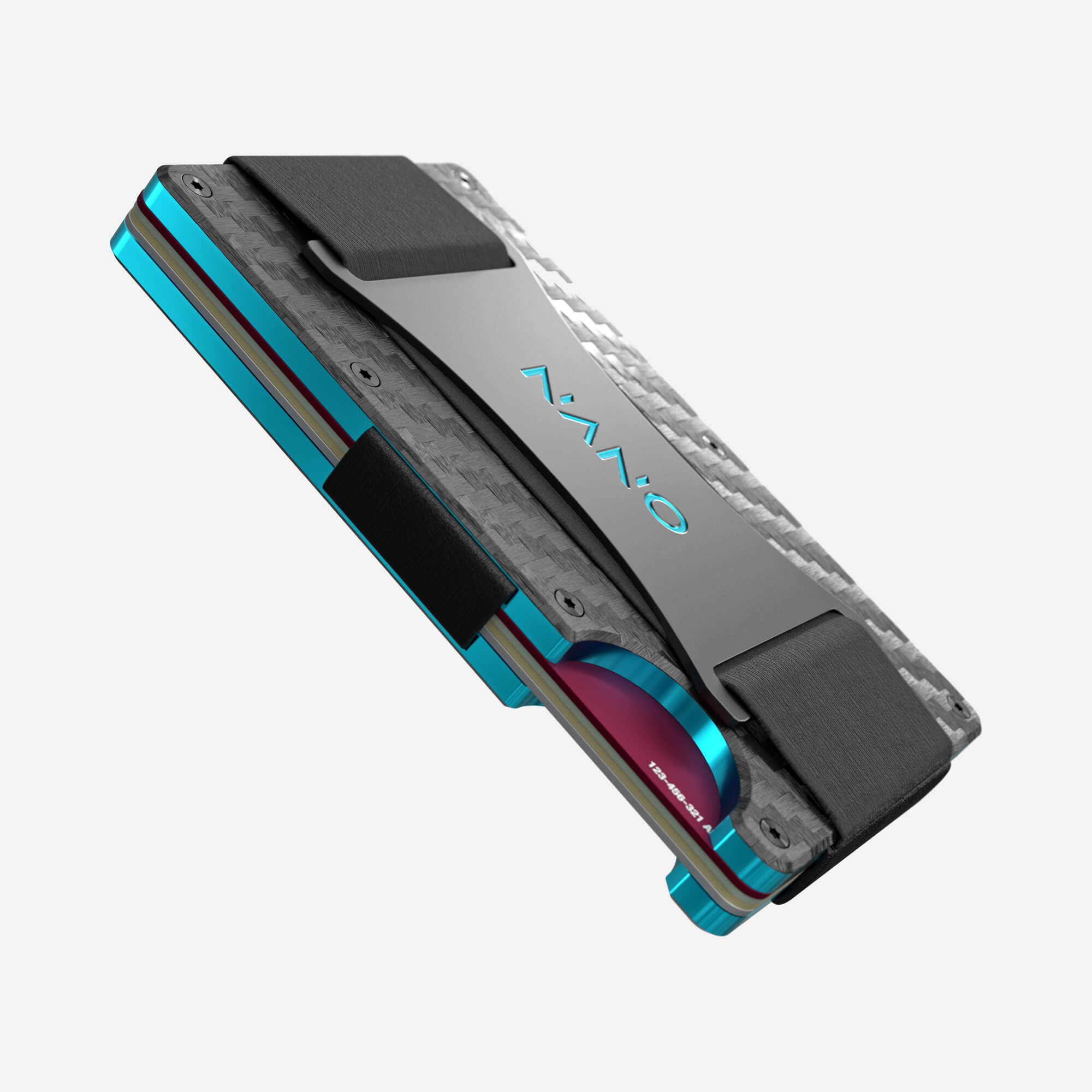 004 Cash Strap Wallet (Stealth Black/Miami Blue)