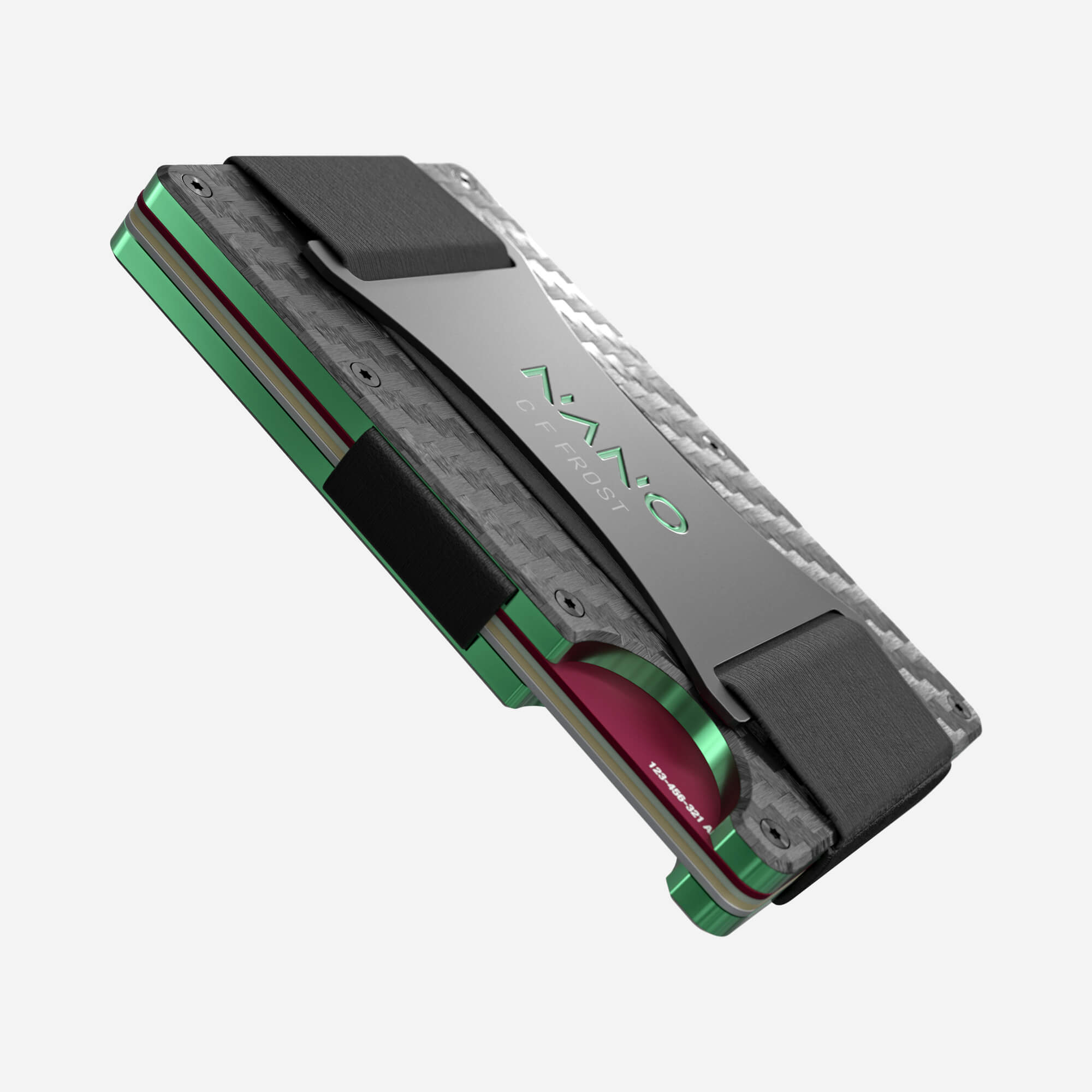 005 Personalised Cash Strap Wallet (Stealth Black/Viper Green)