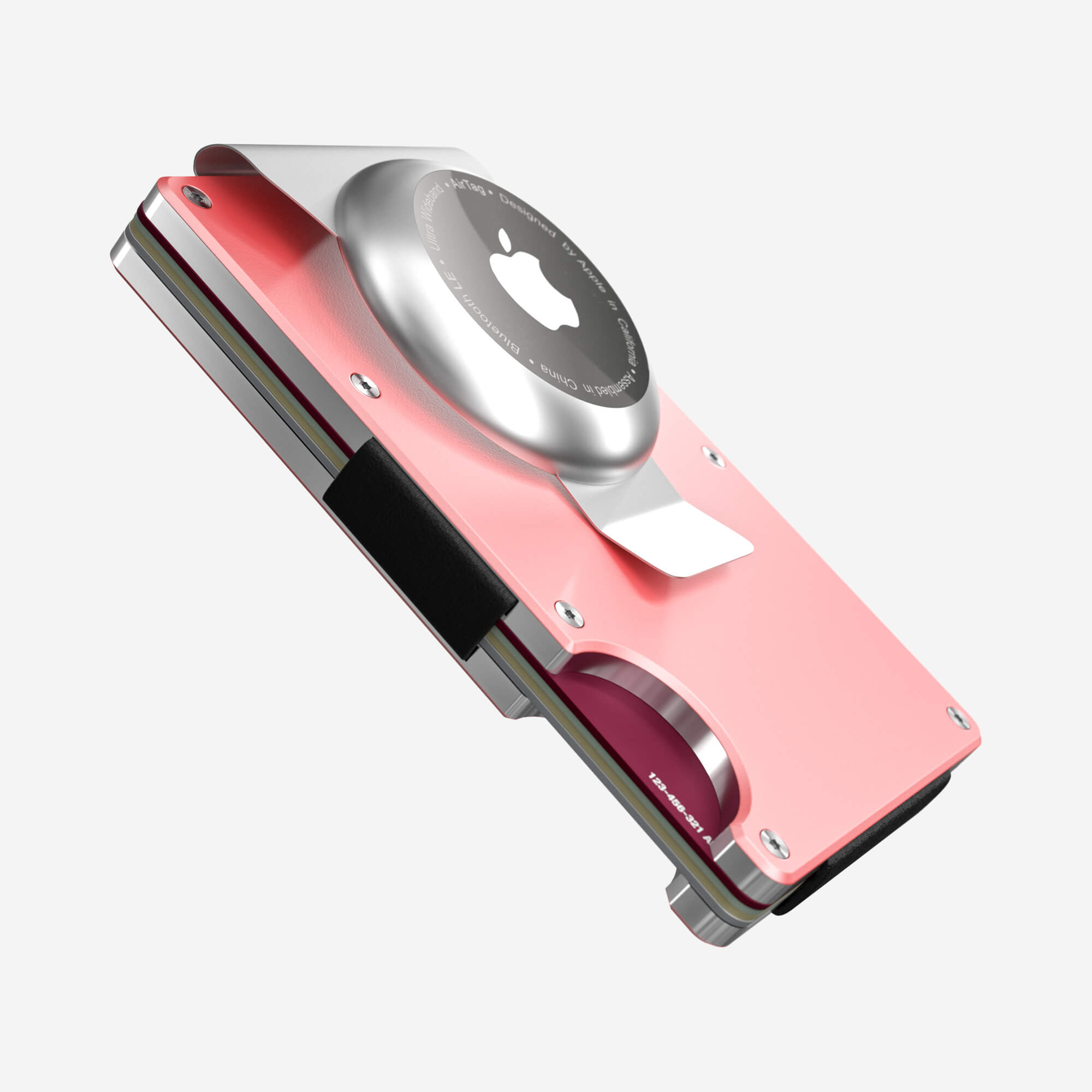 Personalised AirTag Money Clip Wallet (Sunset Blush) Essential Bundle