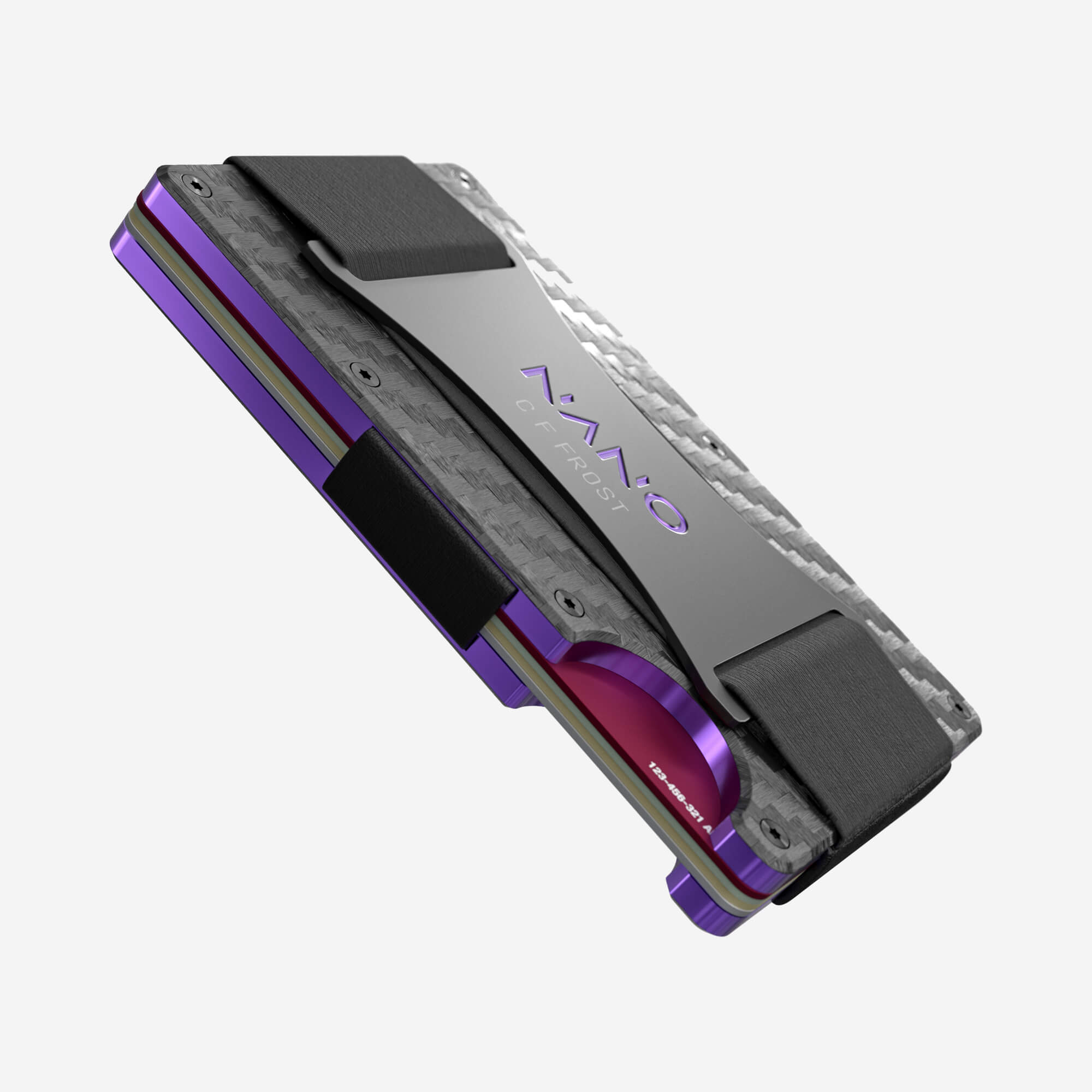 001 Personalised Cash Strap Wallet (Stealth Black/Nebula Purple)