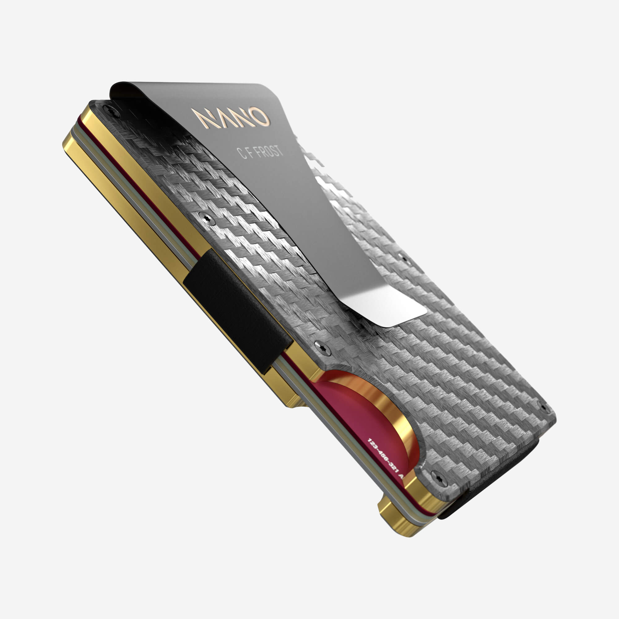 007 Personalised Money Clip Wallet (Stealth Black/Spectre Gold)