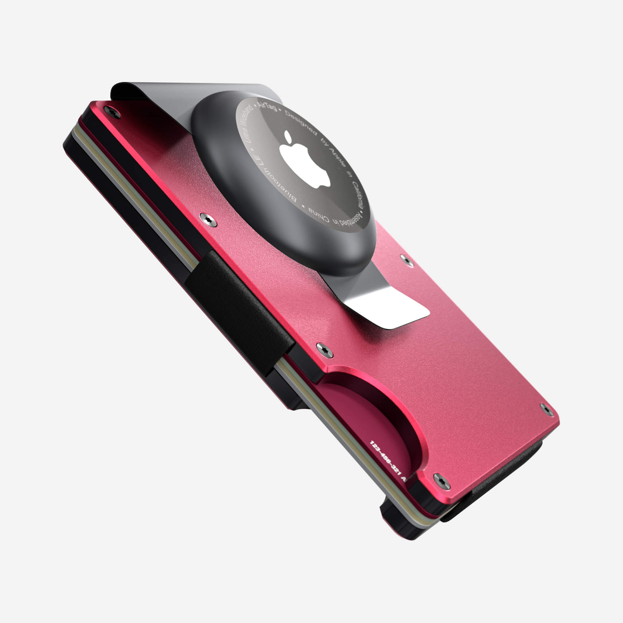 AirTag Money Clip Wallet (Volcano Red) Everyday Bundle