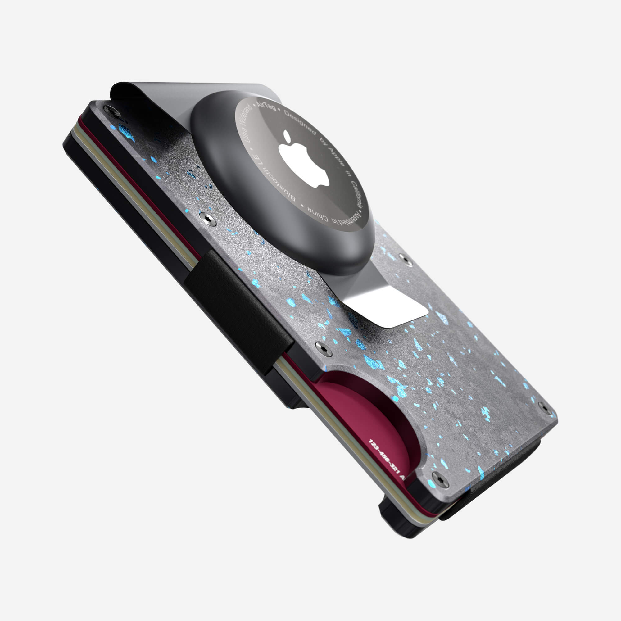 AirTag Money Clip Wallet (Nero/Azzuro) Everyday Bundle