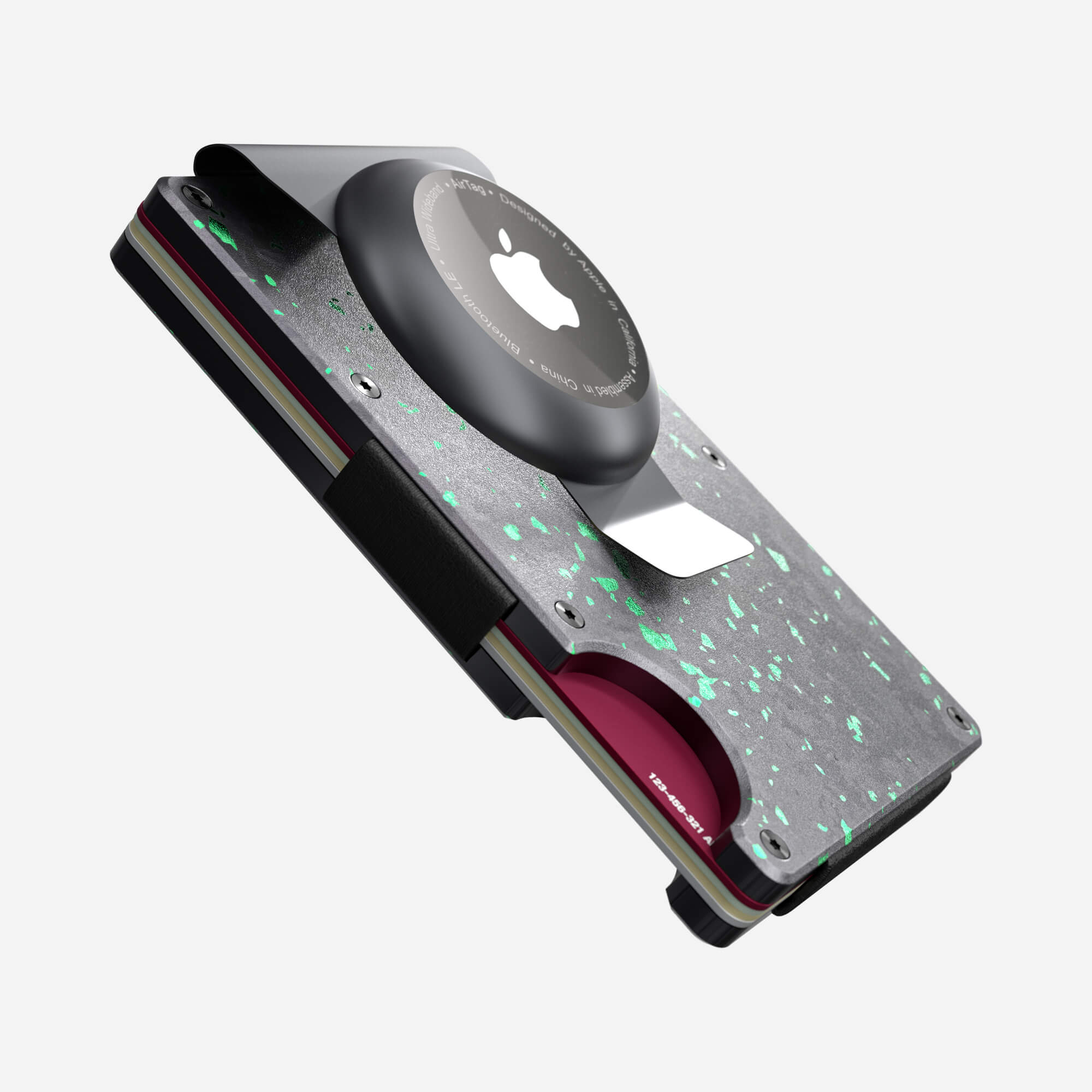 AirTag Money Clip Wallet (Nero/Verde) Everyday Bundle