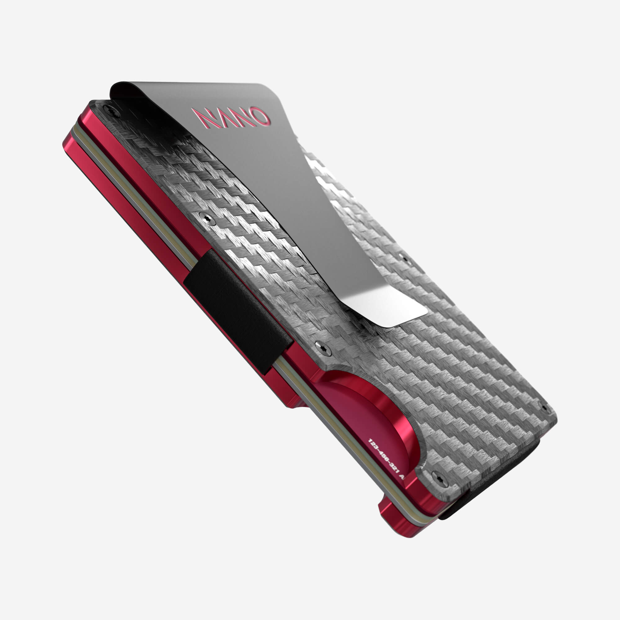 003 Money Clip Wallet (Stealth Black/Volcano Red)