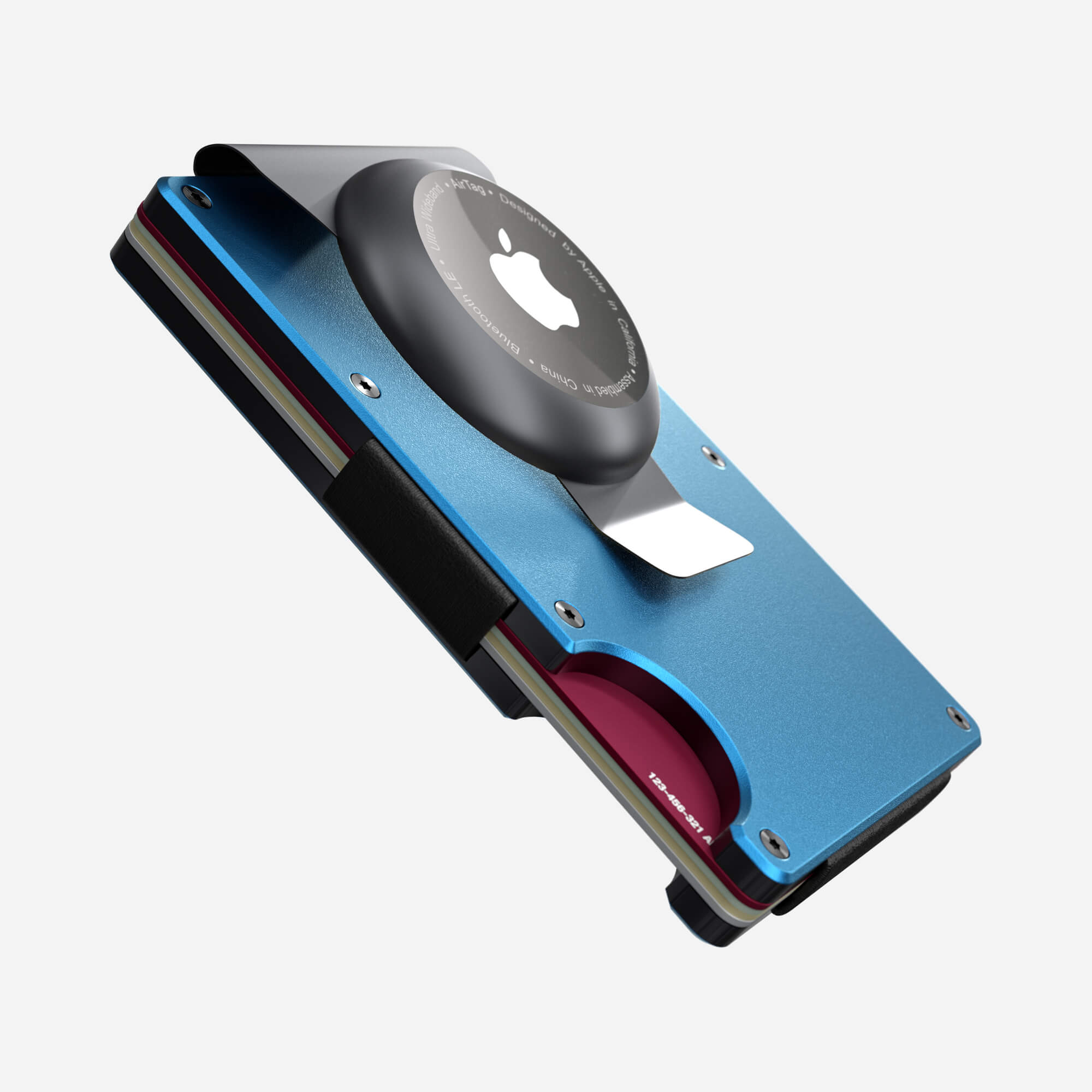 AirTag Money Clip Wallet (Velocity Blue) Essential Bundle