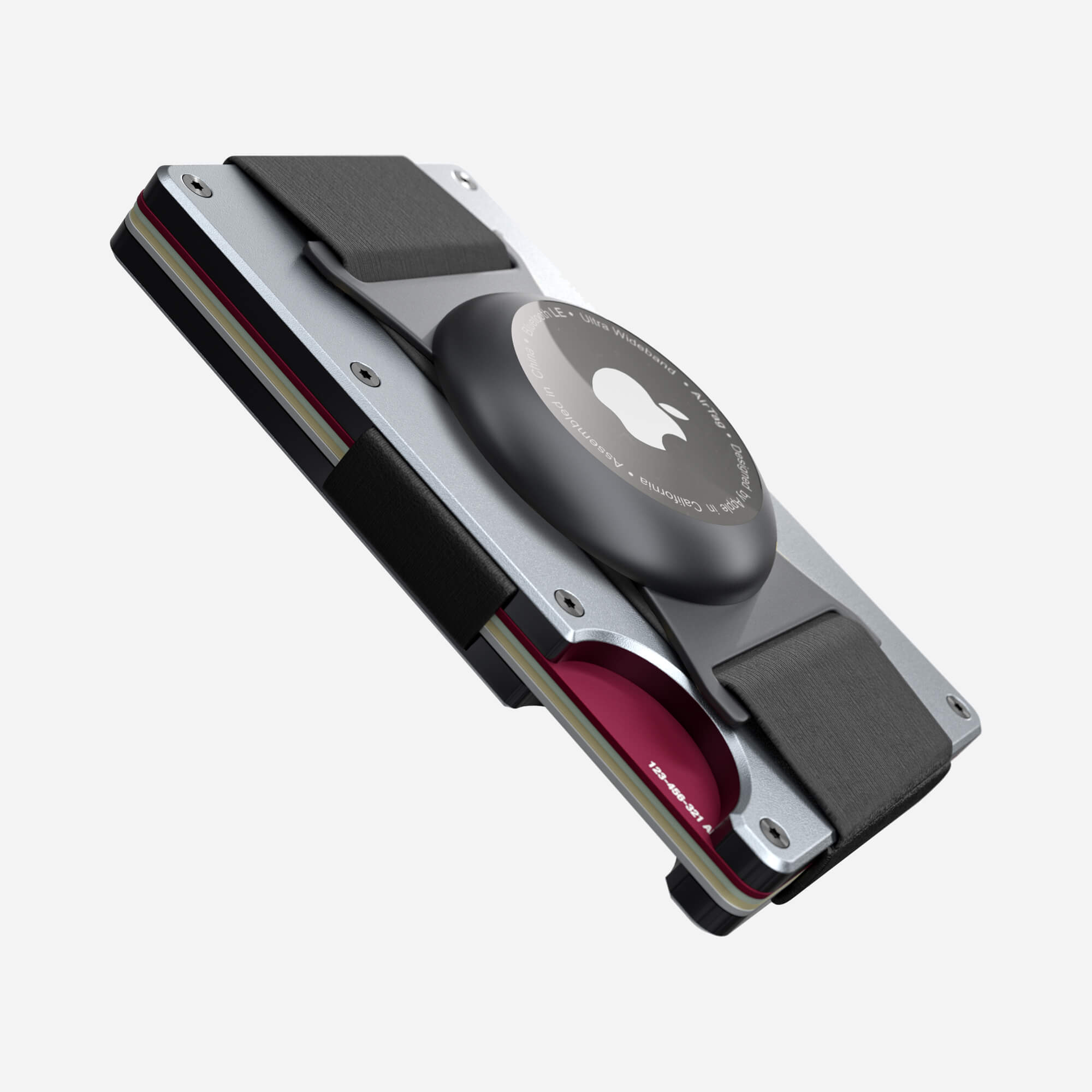 AirTag Cash Strap Wallet (Spyder Grey) Everyday Bundle