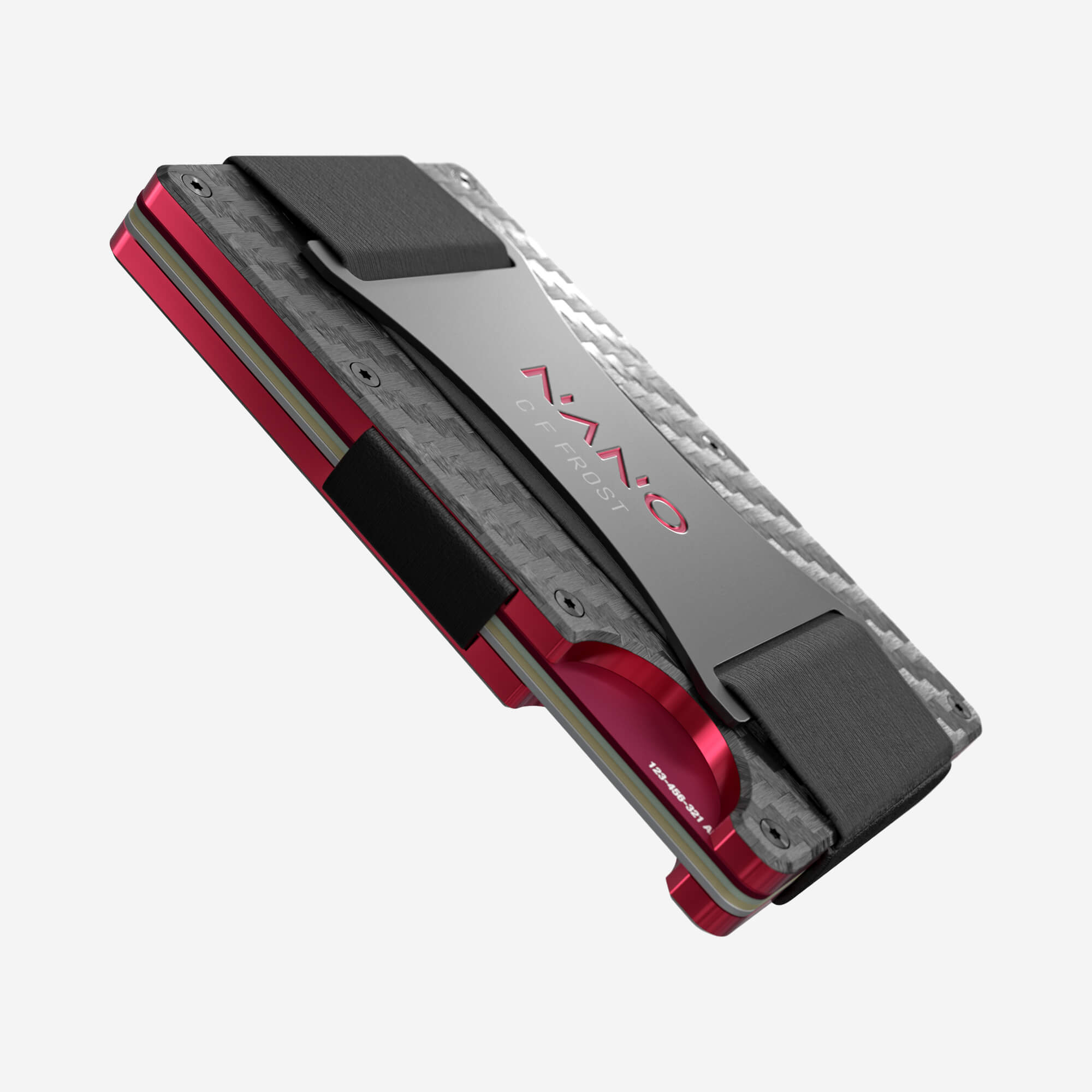 003 Personalised Cash Strap Wallet (Stealth Black/Volcano Red)
