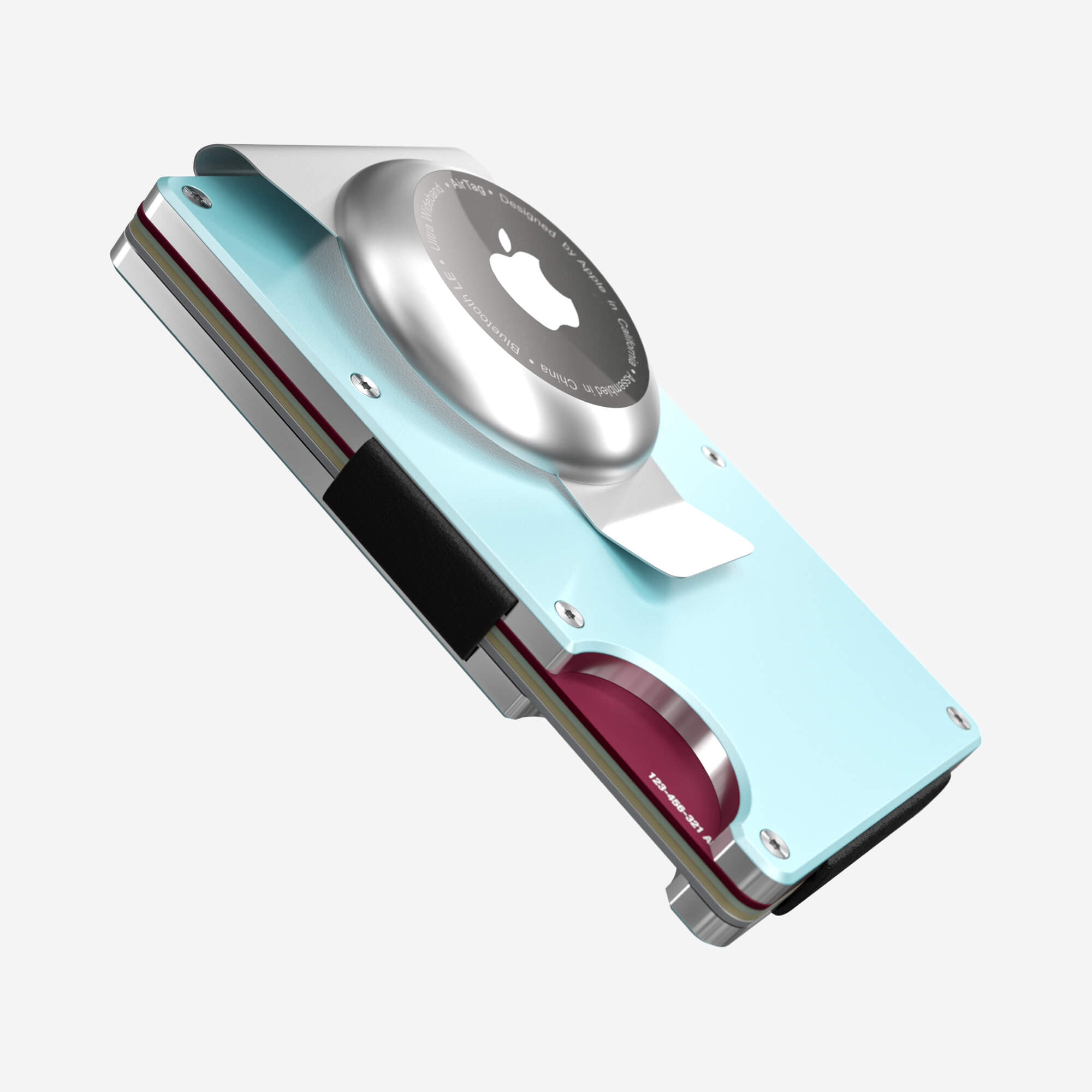 AirTag Money Clip Wallet (Ocean Mist) Everyday Bundle