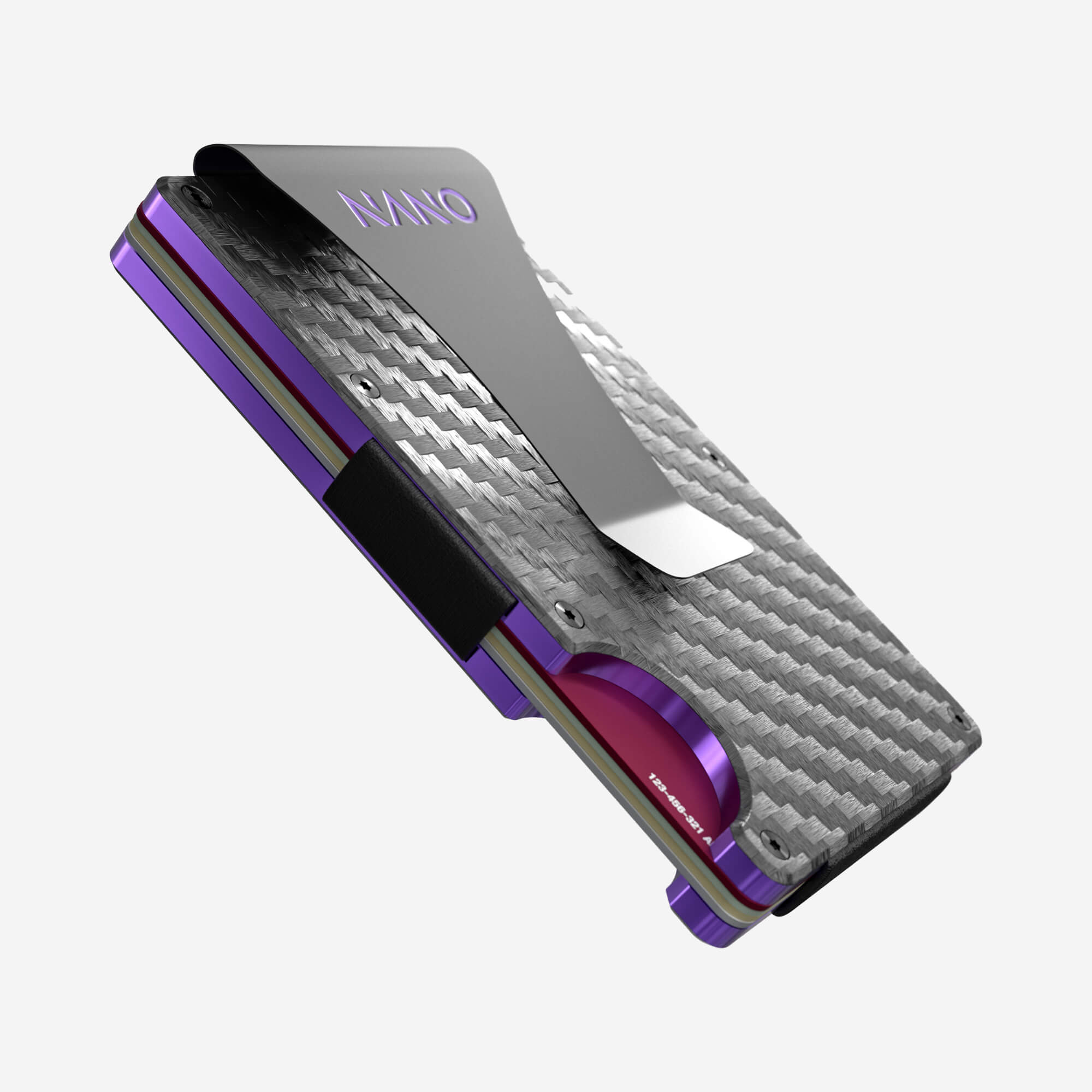001 Money Clip Wallet (Stealth Black/Nebula Purple)