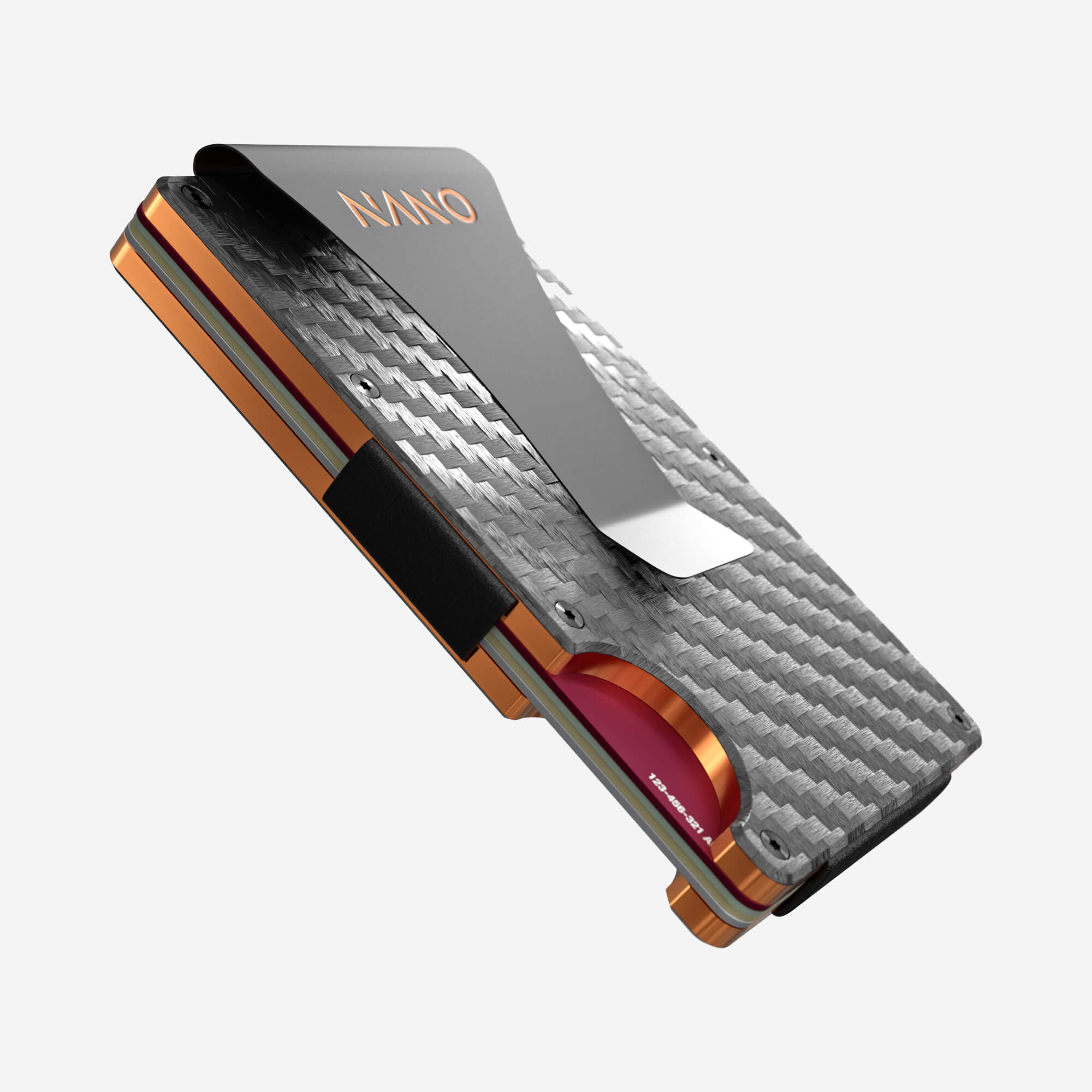 002 Money Clip Wallet (Stealth Black/Ventura Orange)