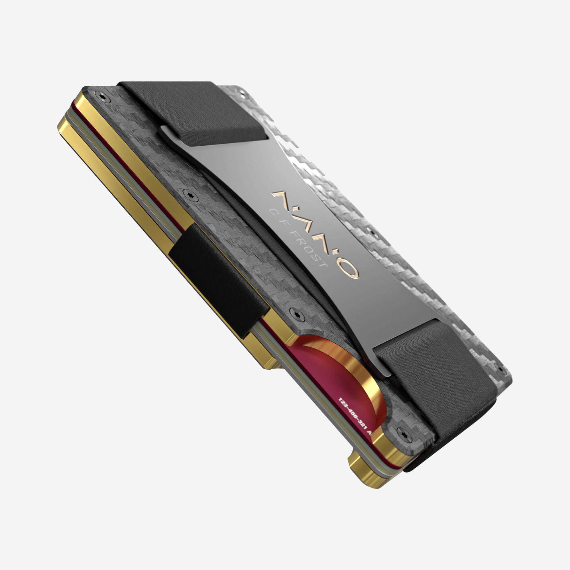 007 Personalised Cash Strap Wallet (Stealth Black/Spectre Gold)