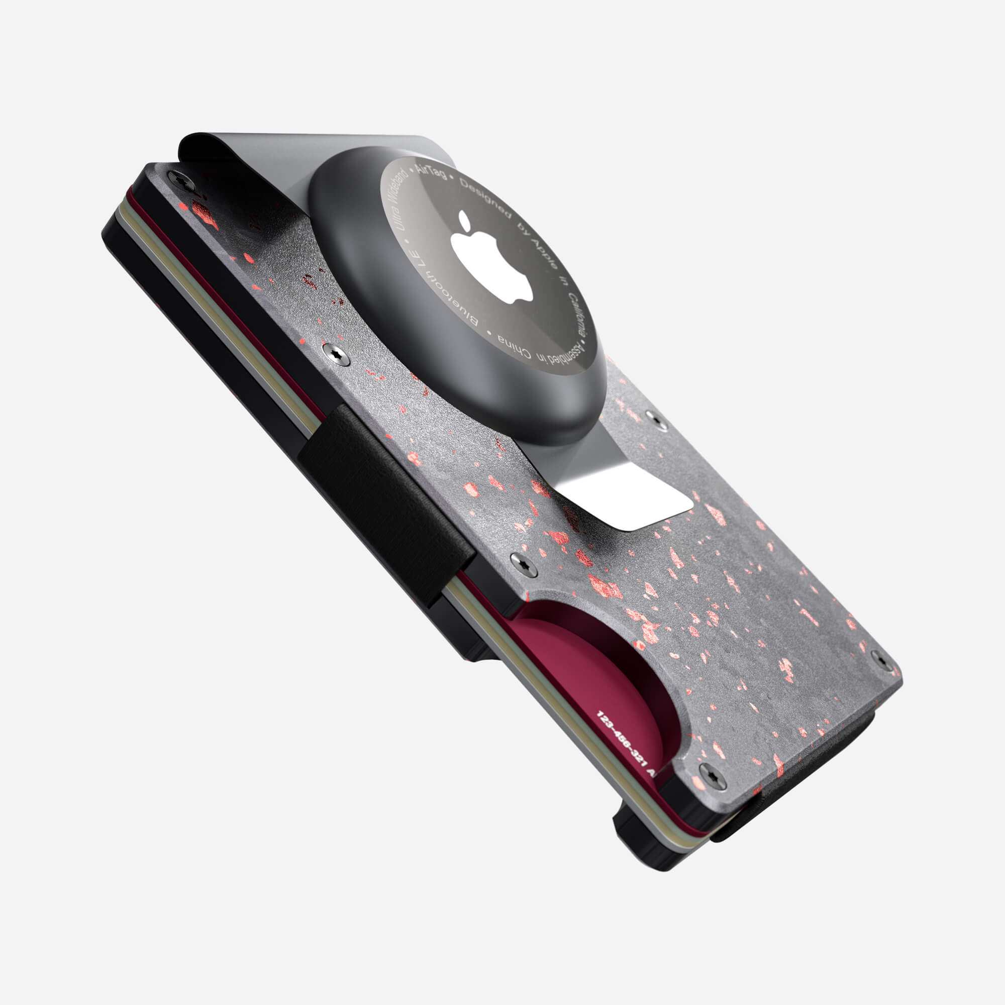 AirTag Money Clip Wallet (Nero/Rosso) Everyday Bundle