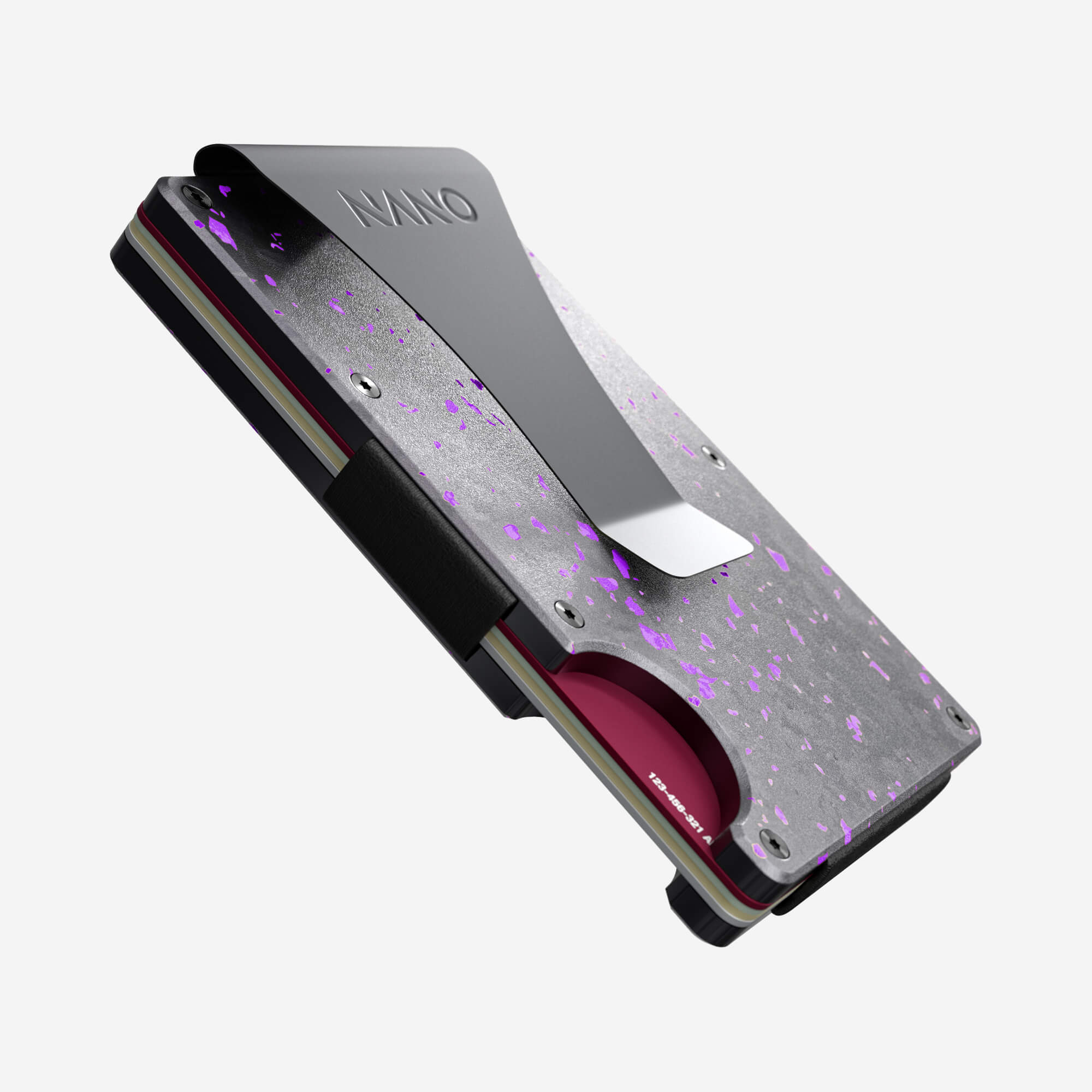 Money Clip Wallet (Nero/Viola)