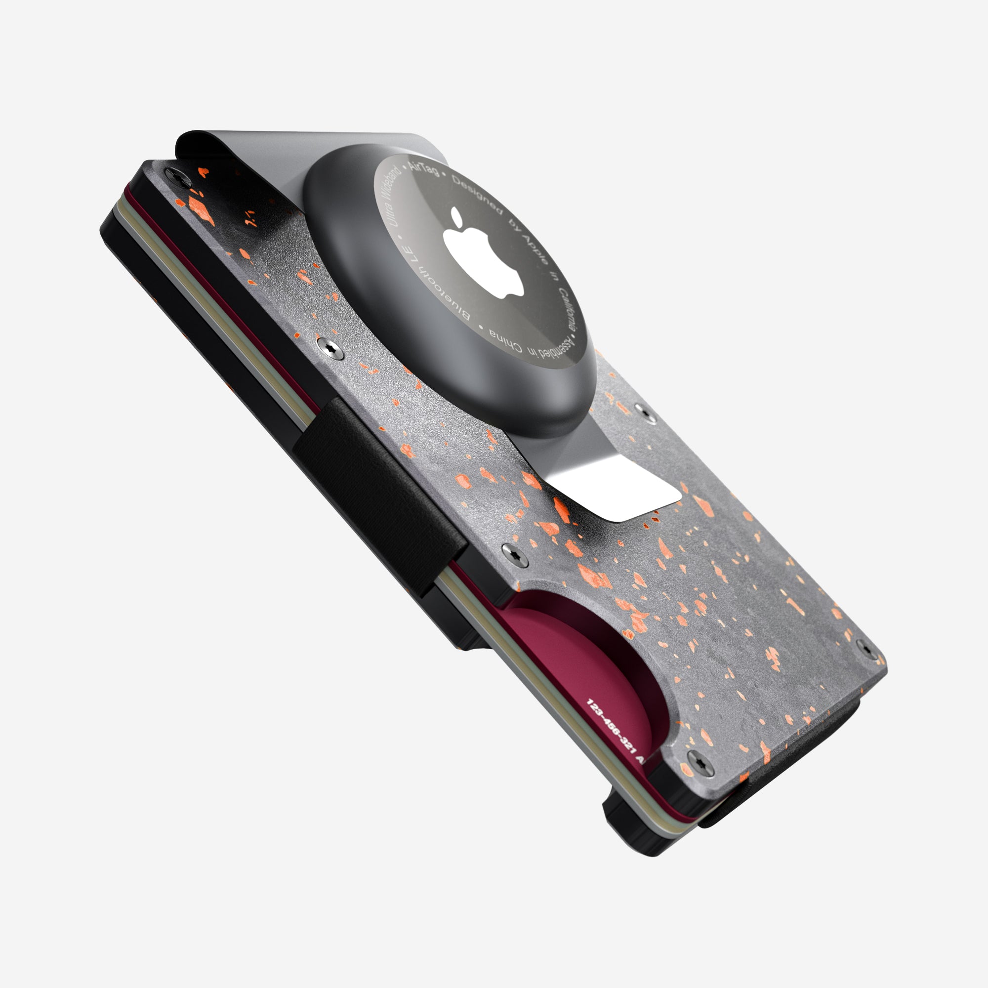 AirTag Money Clip Wallet (Nero/Arancione) Everyday Bundle