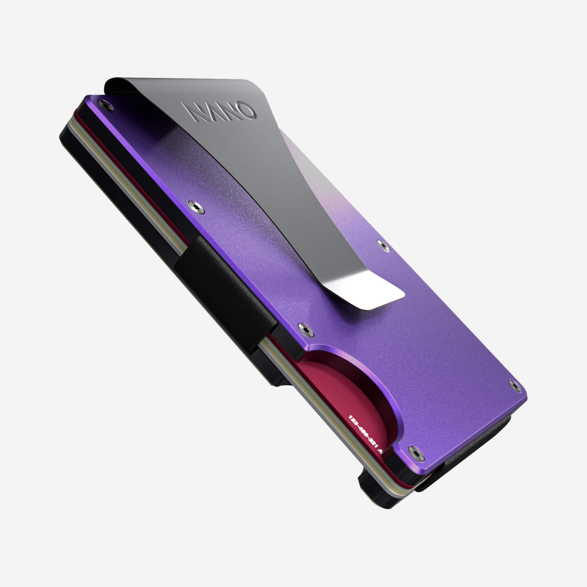 Personalised Money Clip Wallet (Nebula Purple) Essential Bundle