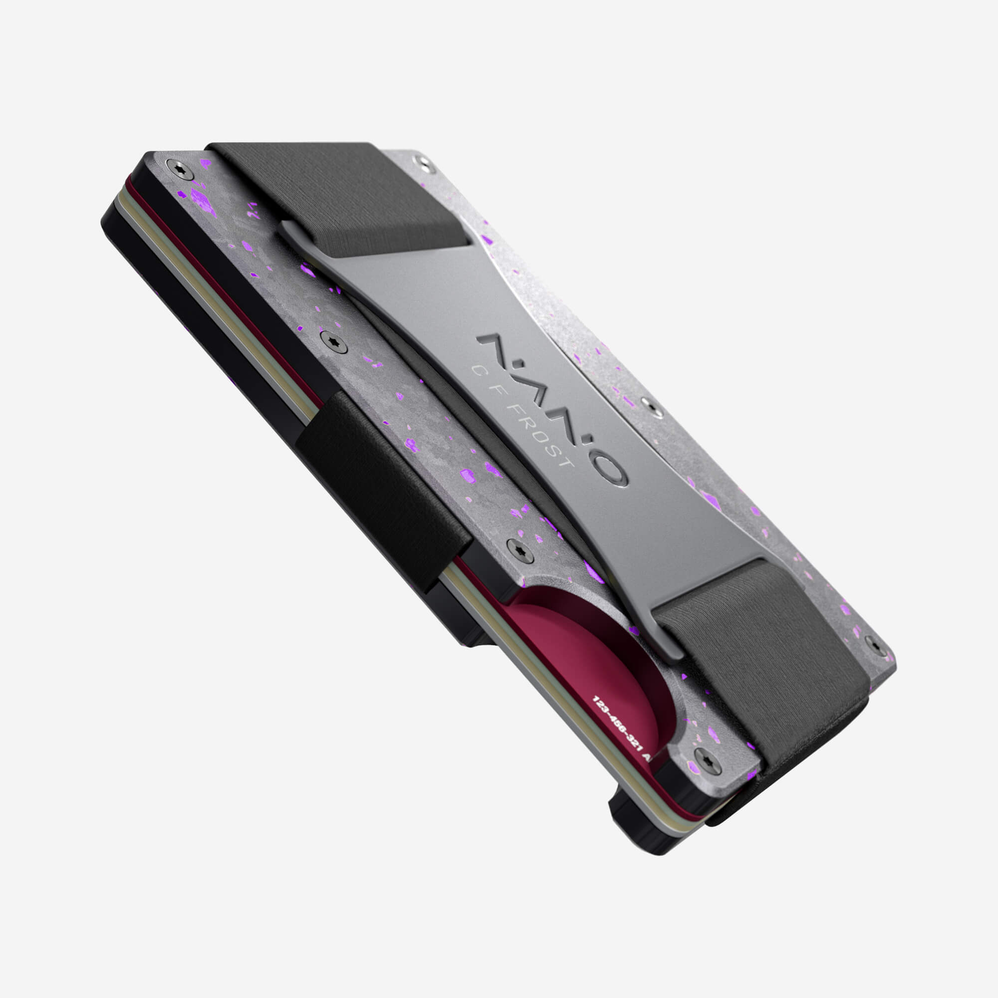 Personalised Cash Strap Wallet (Nero/Viola) Everyday Bundle