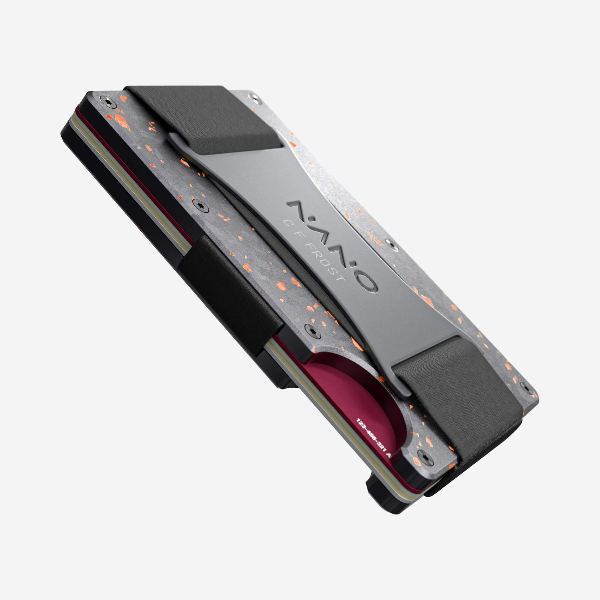Personalised Cash Strap Wallet (Nero/Arancione) Everyday Bundle